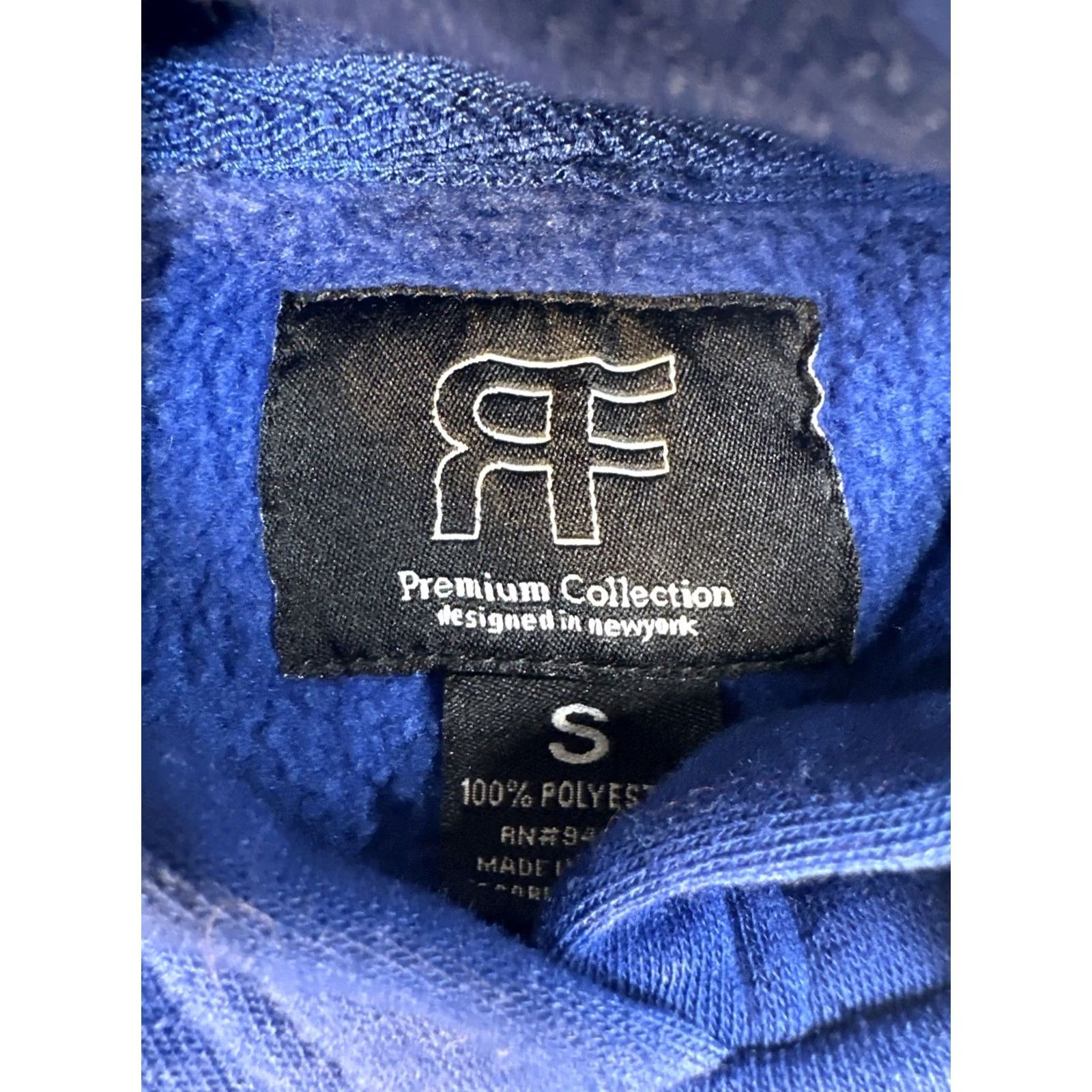 Vintage RF Womens Cropped Hoodie Blue Yellow Graphic Pullover Streetwear Size S Size S / US 4 / IT 40 - 3 Thumbnail