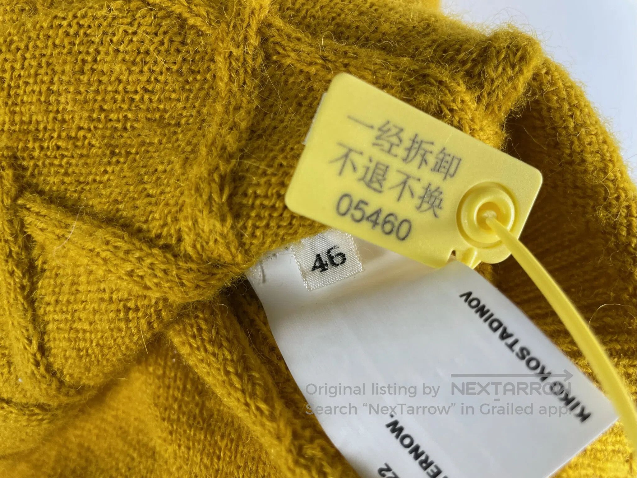 Kiko Kostadinov Kiko Kostadinov Mustard Yellow Tie-dyed Knit Sweater Size US S / EU 44-46 / 1 - 5 Thumbnail
