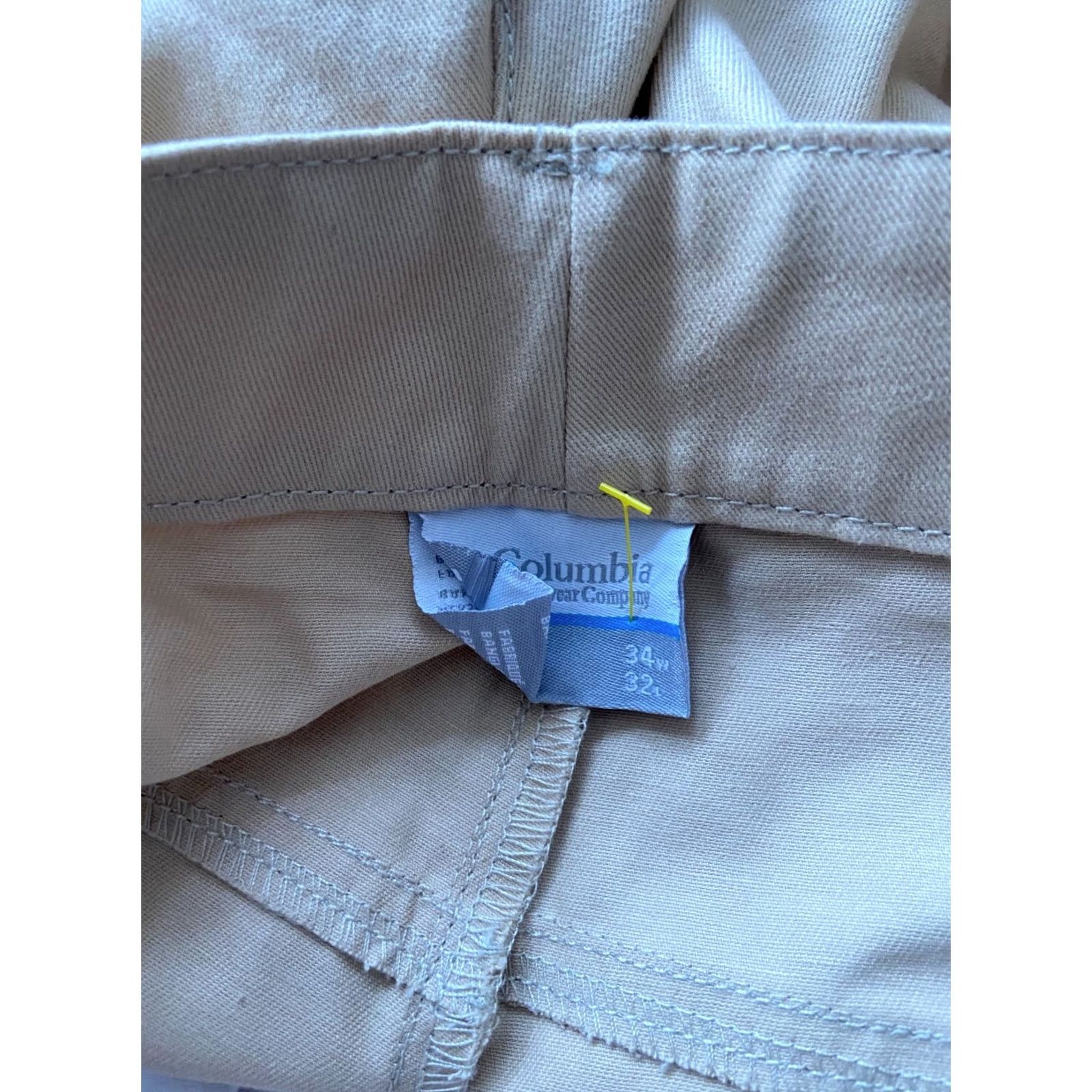 Vintage Columbia Mens Jeans Solid Beige Regular Fit Straight Jeans Mid Rise 34x31 Mens 34 Beige 5-Pocket USA Theme Size US 34 / EU 50 - 4 Thumbnail