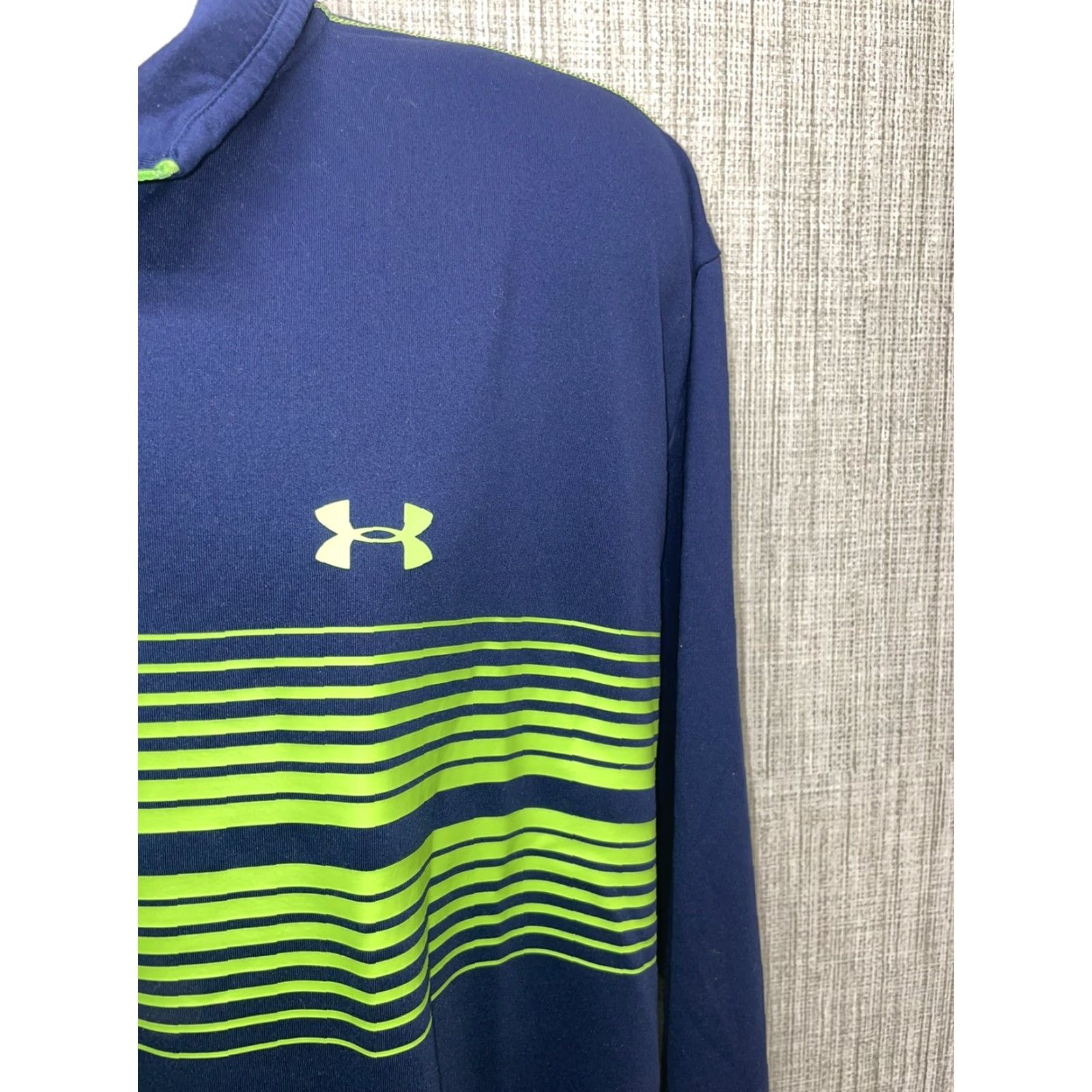 Under Armour Under Armour Loose Dark Blue ColdGear Long Sleeve Pullover Sweatshirt Mens 2XL Size US XXL / EU 58 / 5 - 3 Thumbnail