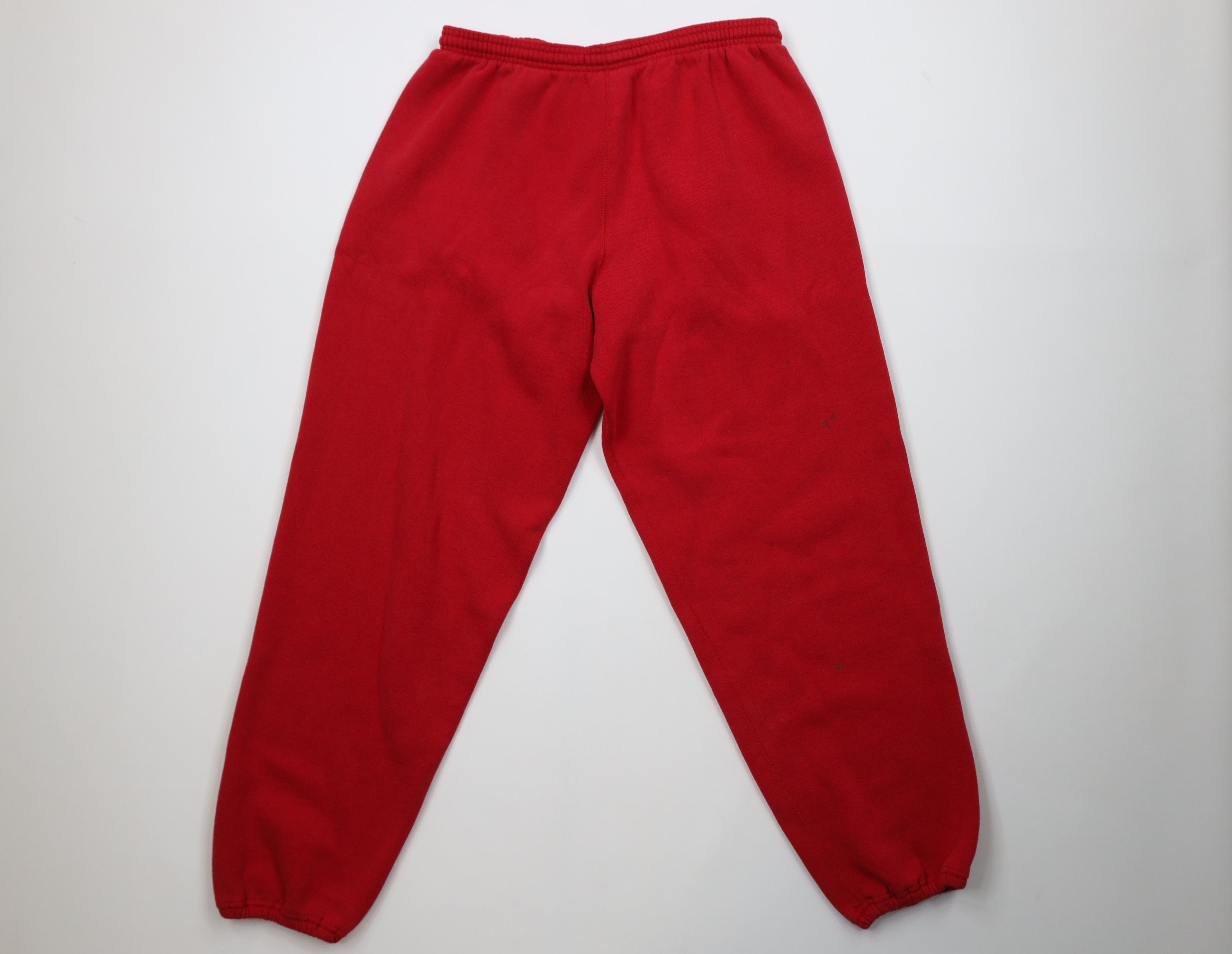 Vintage Vintage 90s Streetwear Sweatpants Joggers Pants Red USA Size 38" / US 16 / IT 52 - 1 Thumbnail