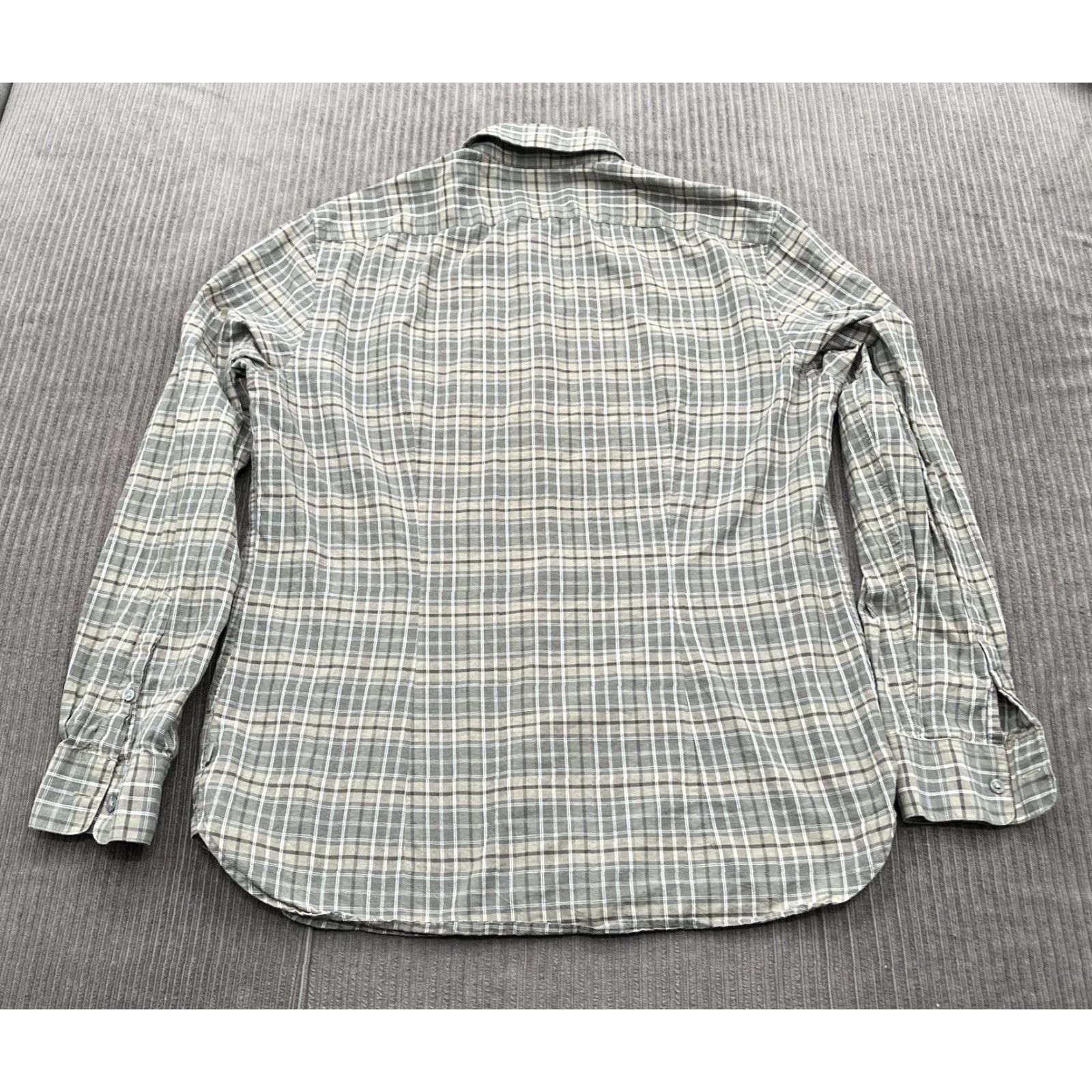 John Varvatos John Varvatos Men Plaid Shirt Size M Cotton Long Sleeve Button-Up Casual Shirt Size US M / EU 48-50 / 2 - 2 Thumbnail