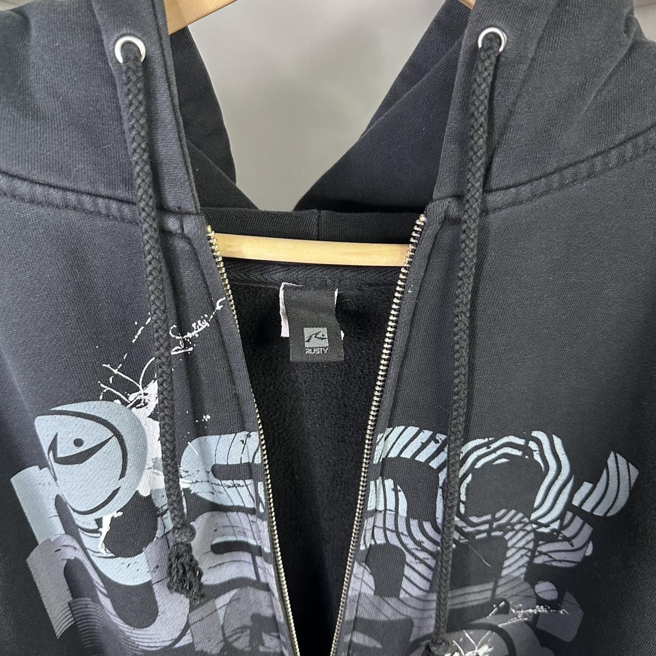 Rusty 2000s Y2K Vintage Rusty Surfwear Skate Zip Up Jacket Hoodie Size US XL / EU 56 / 4 - 4 Thumbnail