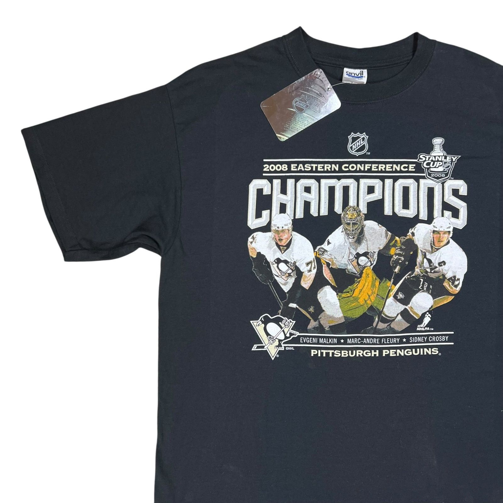 Anvil × NHL × Vintage 2008 Pittsburgh Penguins Malkin Fleury Sidney Crosby tee Size US L / EU 52-54 / 3 - 4 Thumbnail