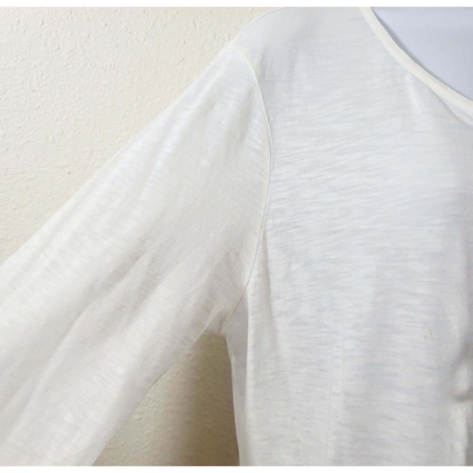 Other Style & Co White Slub Knit Lace Up Tie Front Bodice Medium Size M / US 6-8 / IT 42-44 - 4 Thumbnail