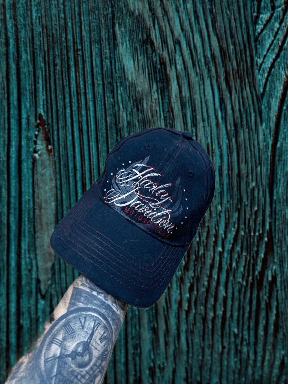 Harley Davidson Streetwear Cap Black Big Print Moto Harley Davidson Size ONE SIZE - 1 Thumbnail