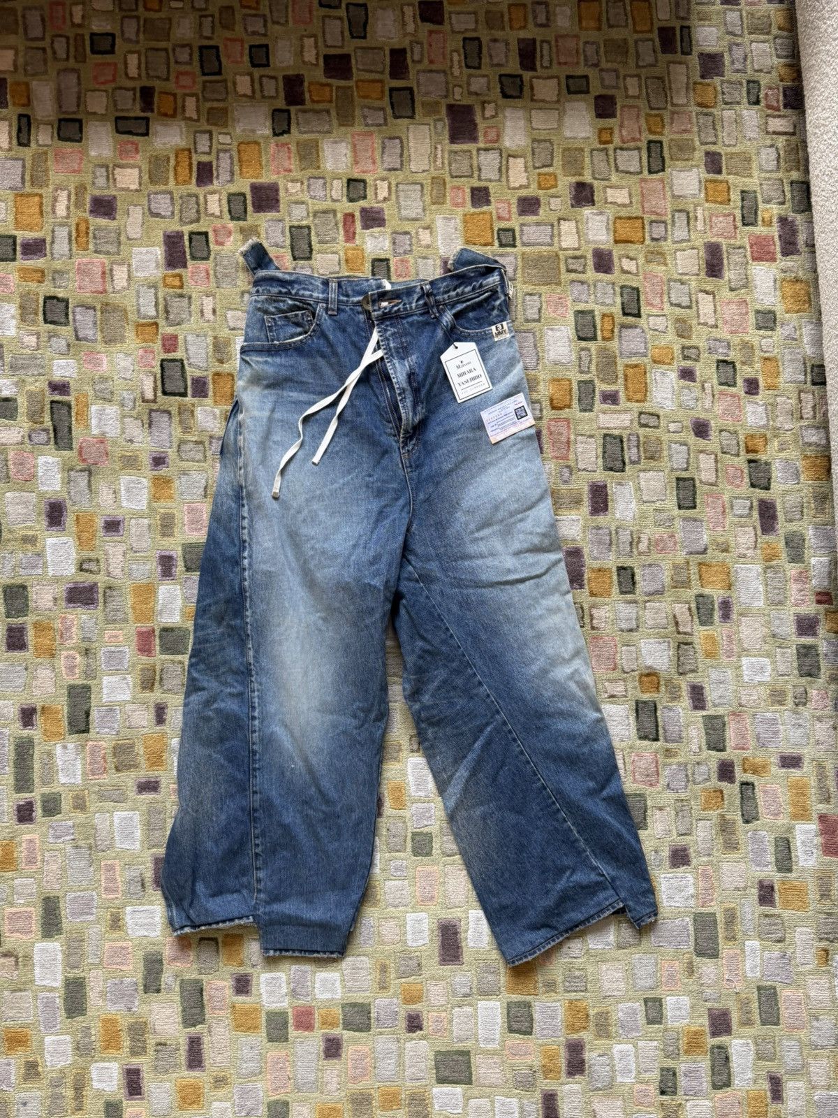 Maison MIHARA YASUHIRO Maison Mihara Yasuhiro Indigo Slide Denim Size US 31 - 1 Thumbnail