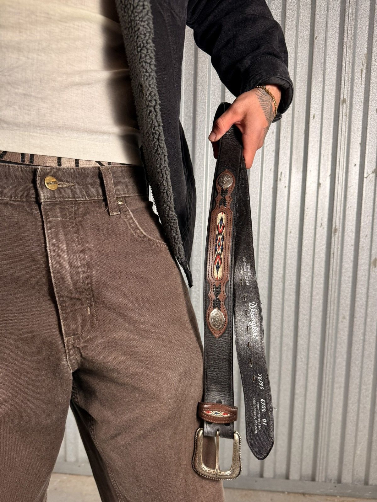 Wrangler Wrangler Full Style Western Cowboy Belt Size 38 - 5 Thumbnail