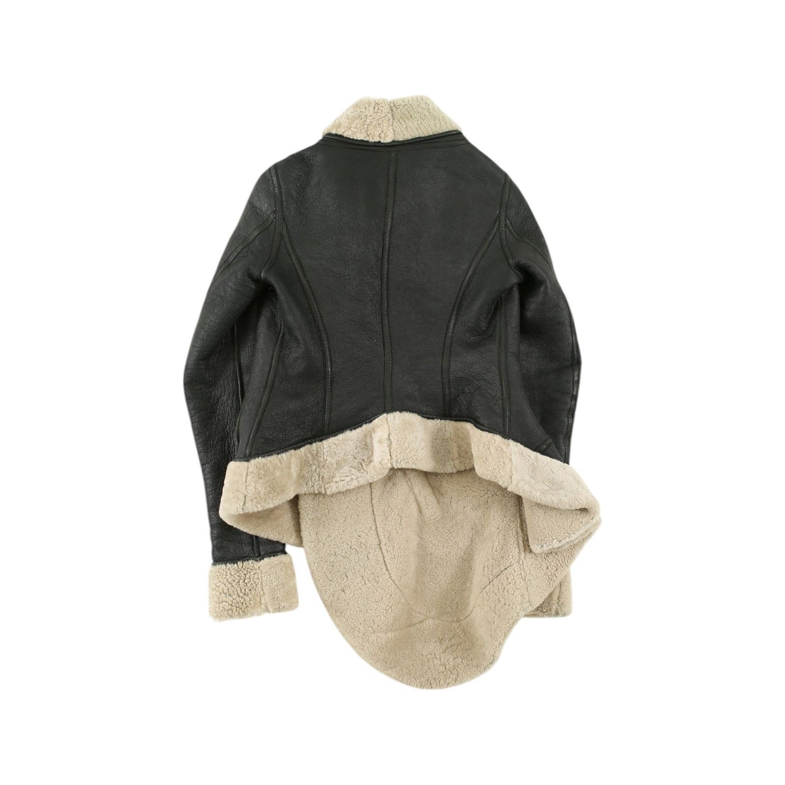 Rick Owens F/W 2011 Reversible Leather Shearling Biker Jacket Size XS / US 0-2 / IT 36-38 - 2 Thumbnail