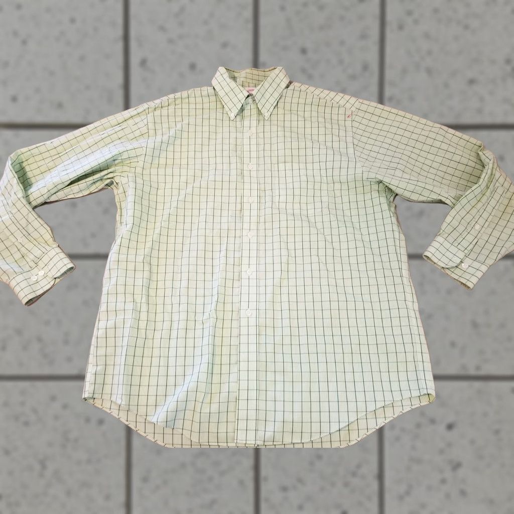 Brooks Brothers Brooks Brothers Dress Shirt L Regular Green Cotton Mens Button Size 42R - 1 Thumbnail