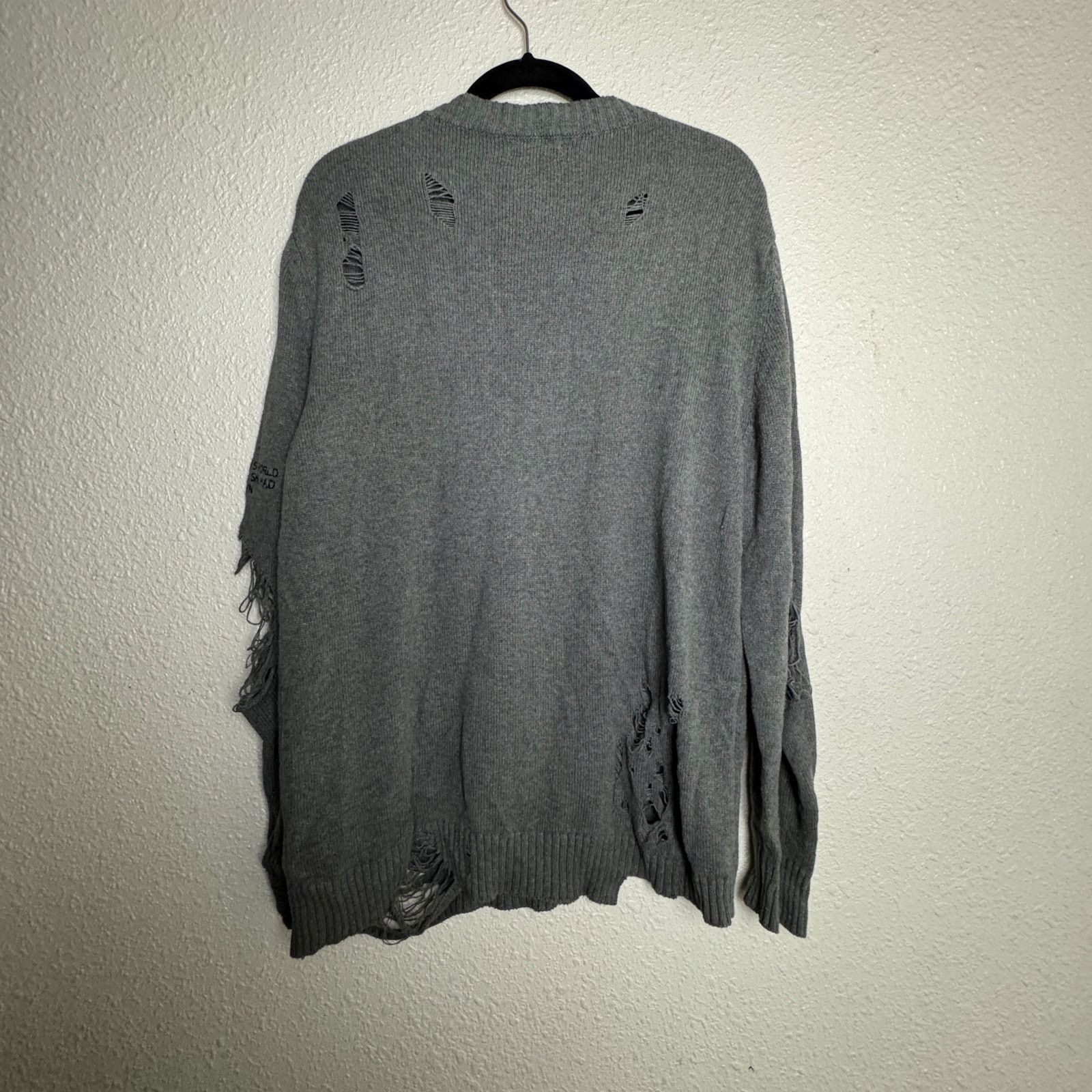 Zara Zara Man Distressed Gray Sweater 100% Cotton Size Large Size US L / EU 52-54 / 3 - 7 Thumbnail