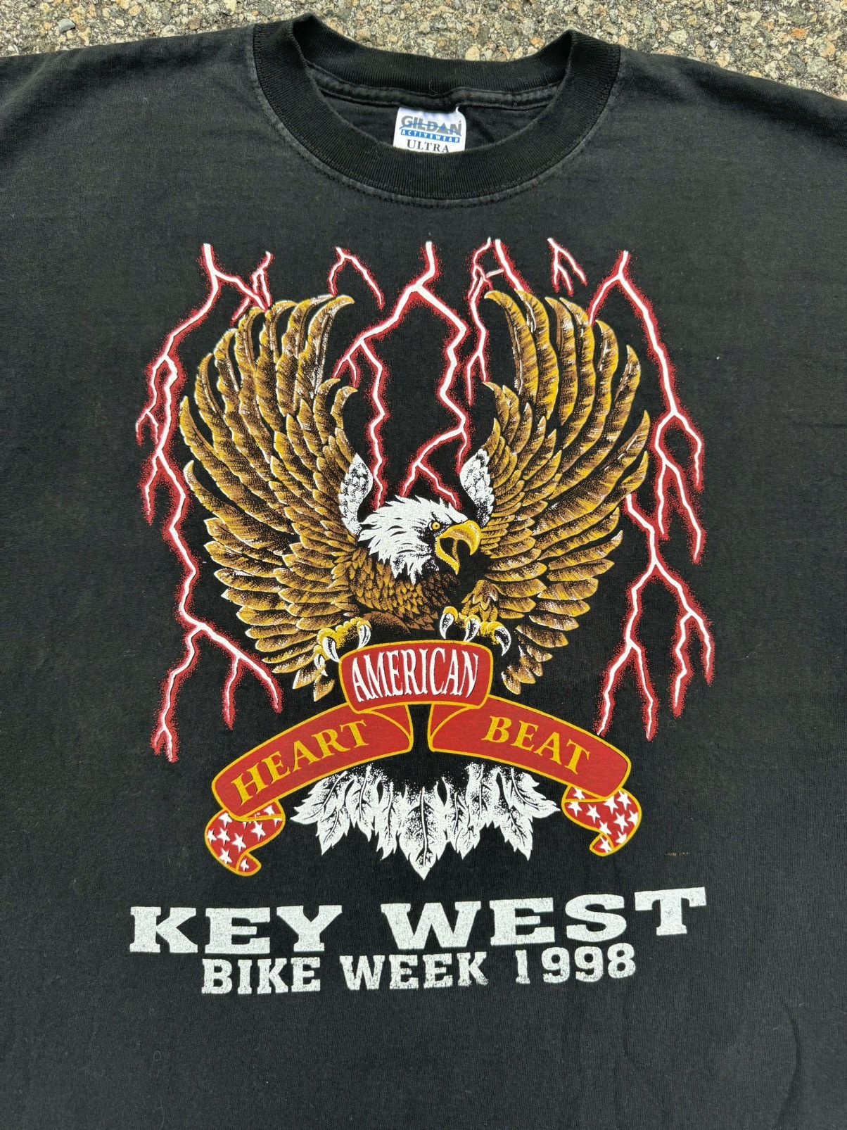 Harley Davidson × Vintage 1998 American Thunder Bike Week Motorcycle 90’s Eagle Shirt Size US XL / EU 56 / 4 - 4 Thumbnail