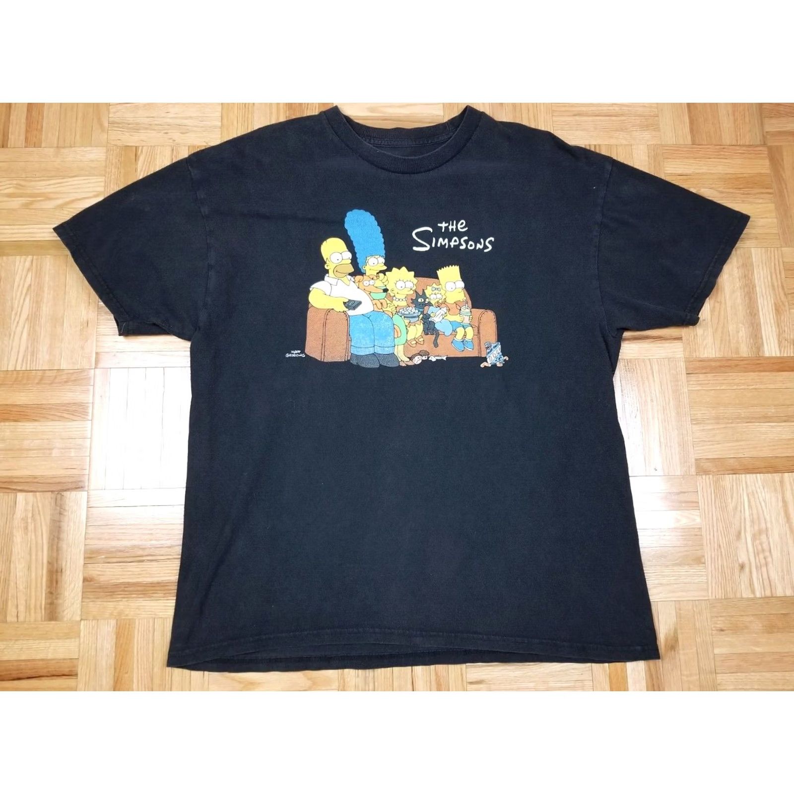 Vintage VINTAGE 90' BART SIMPSONS FAMILY PRINT BLACK T-SHIRT SZ LARGE Mens Size US L / EU 52-54 / 3 - 2 Thumbnail