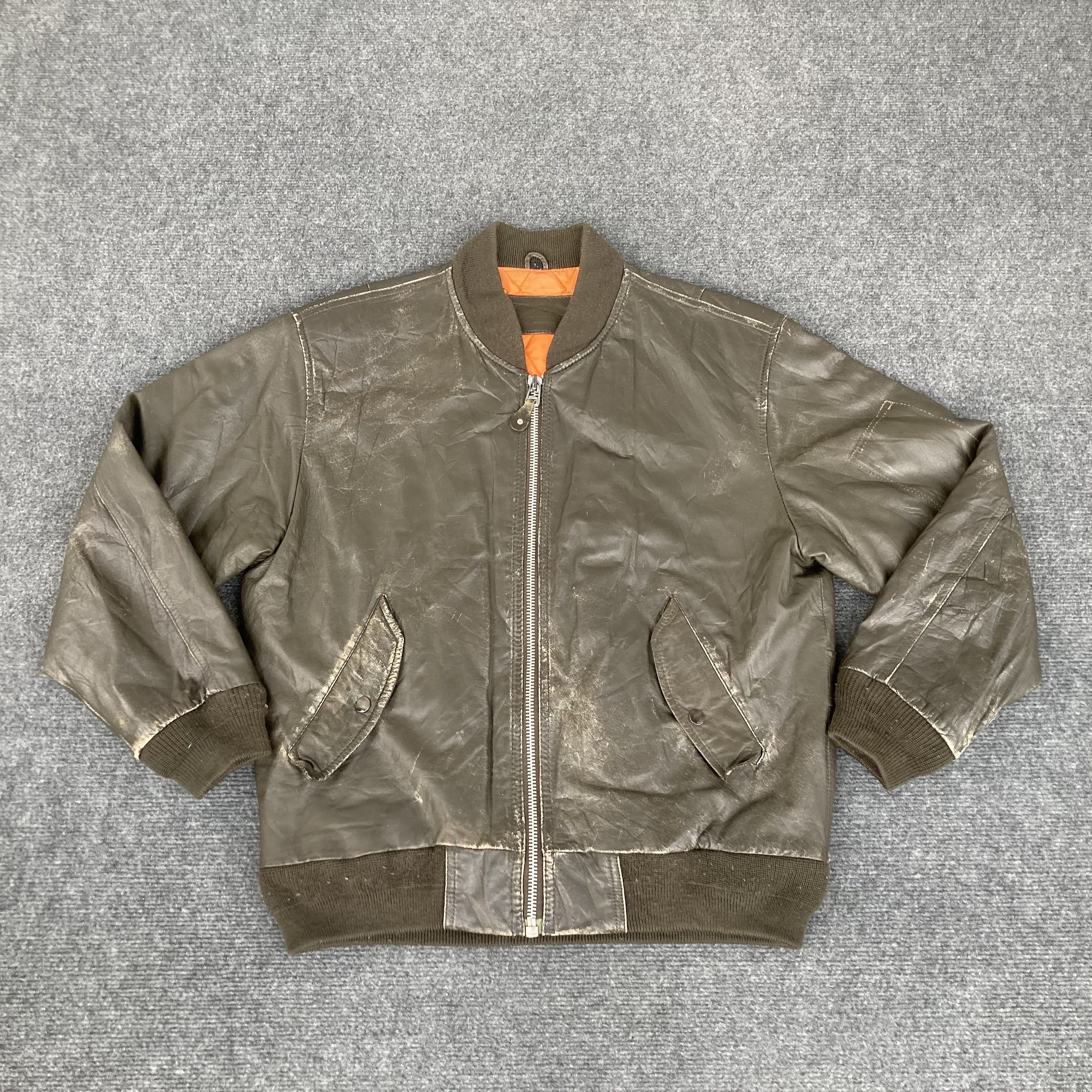 Vtg Sub Urban Tokyo Men's Bomber Leather Jacket