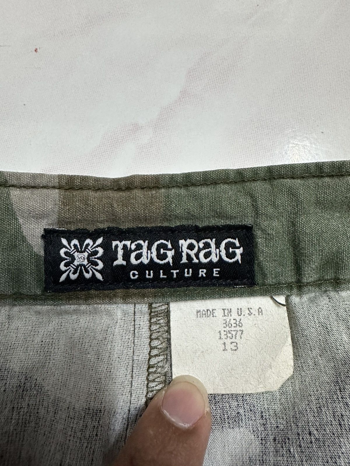 GOA 2000s Tag Rag Military Camo Drawstring Flare Goa Lgb Y2K Size US 33 - 8 Thumbnail