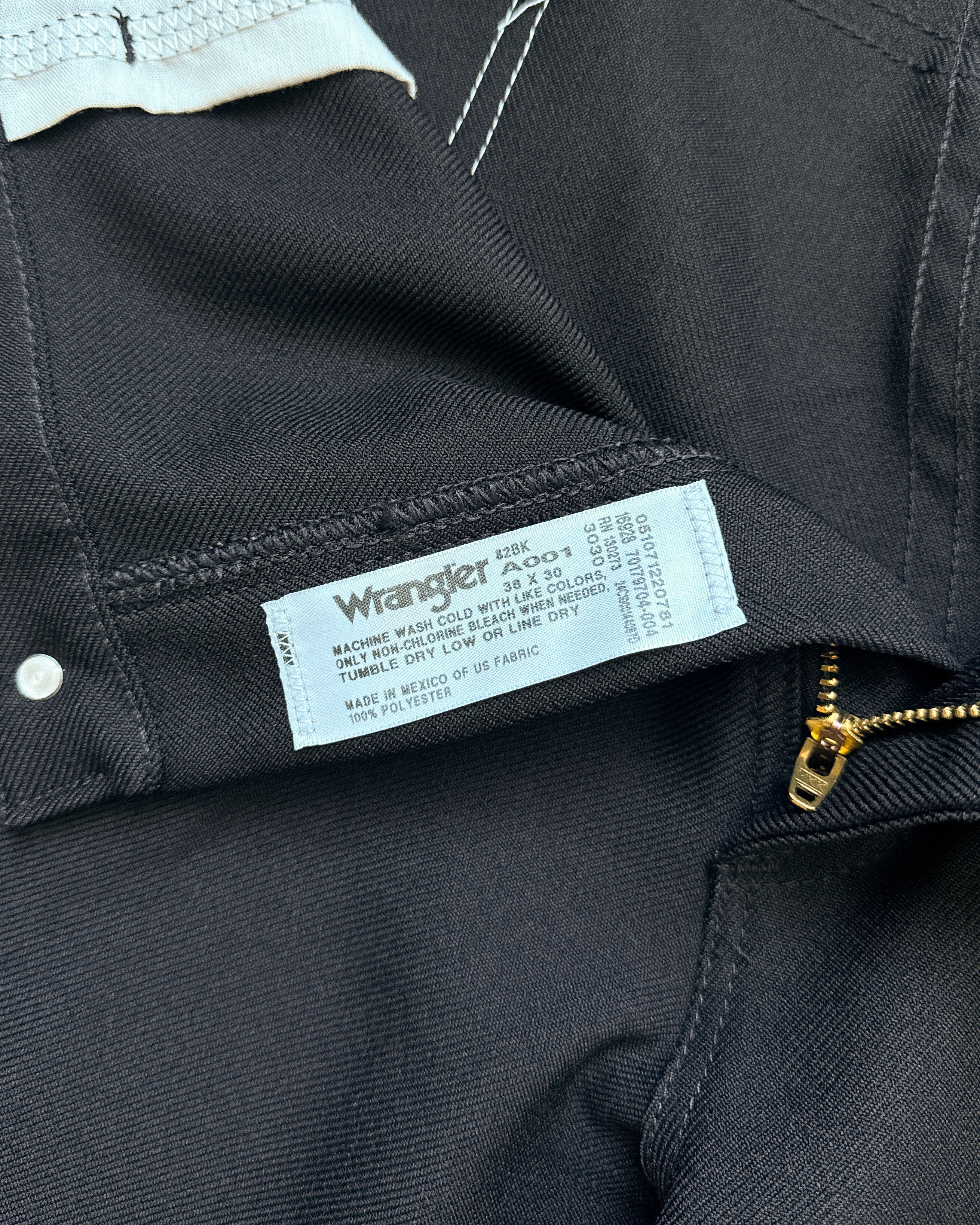 Vintage Vintage 1990s Wrangler Pants Black Men's 38 Disco Western Size US 38 / EU 54 - 4 Thumbnail