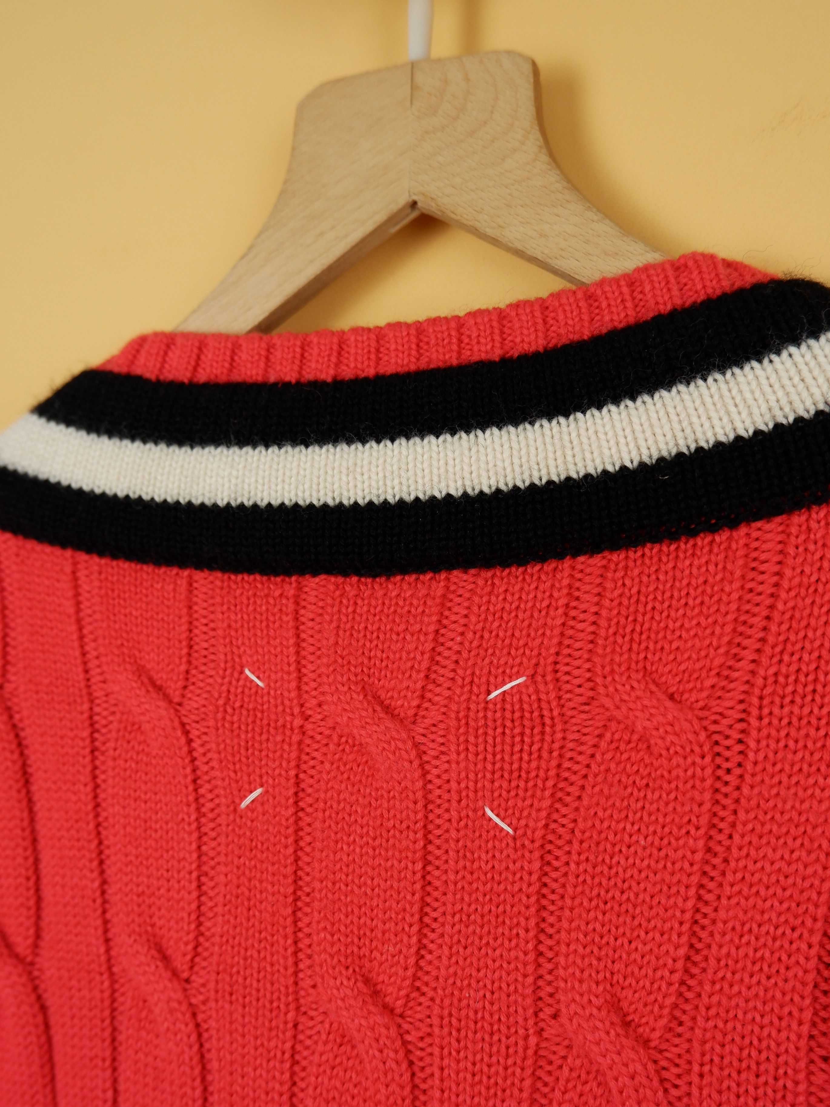Maison Margiela Last drop! Maison Margiela collegiate v-neck sweater Size US S / EU 44-46 / 1 - 8 Thumbnail