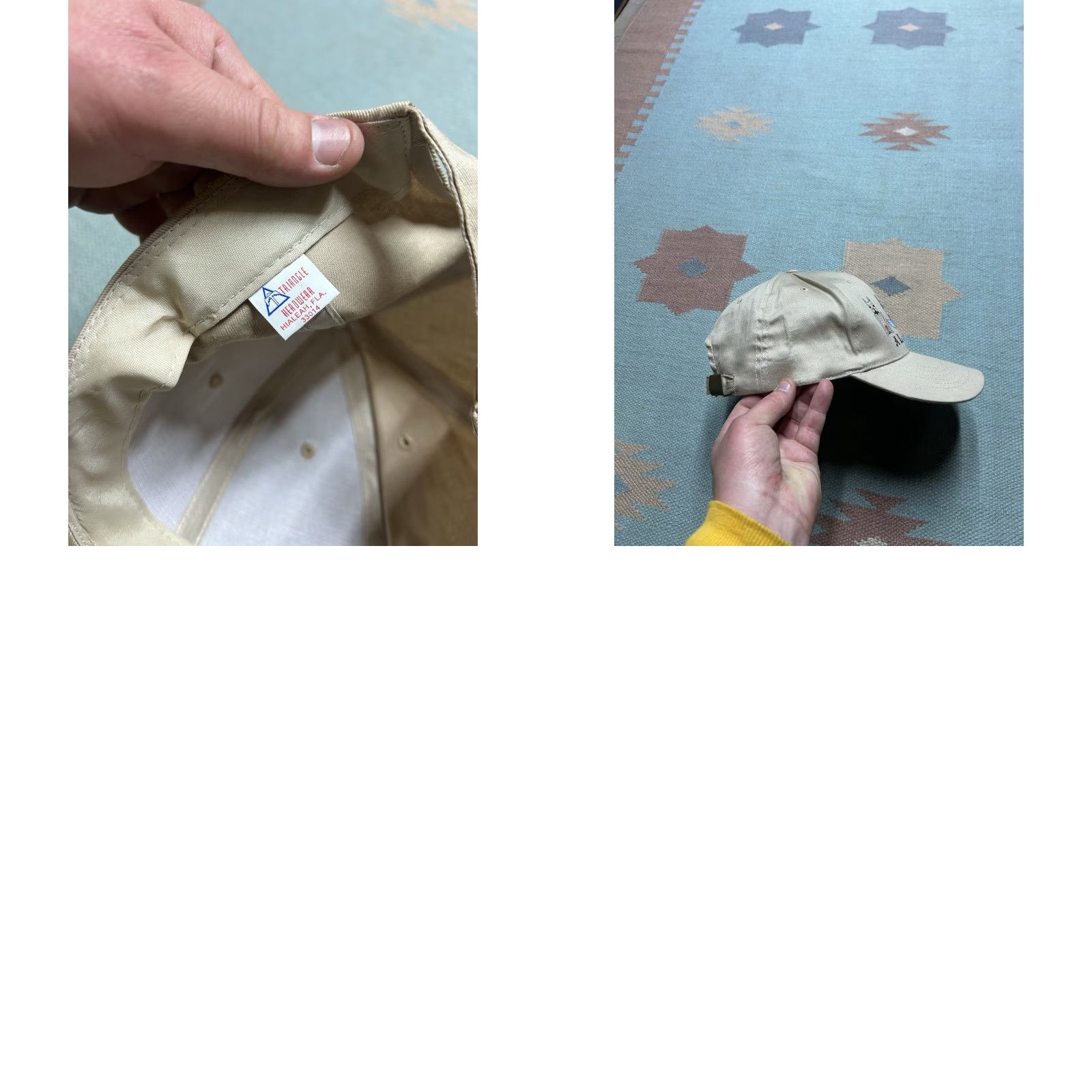 Vintage VINTAGE strapback hat cap Alaska totem kachina beige tan adjustable adult Mens Beige Alaska totem kachina strapback hat cap adjustable Mens Size ONE SIZE - 8 Thumbnail