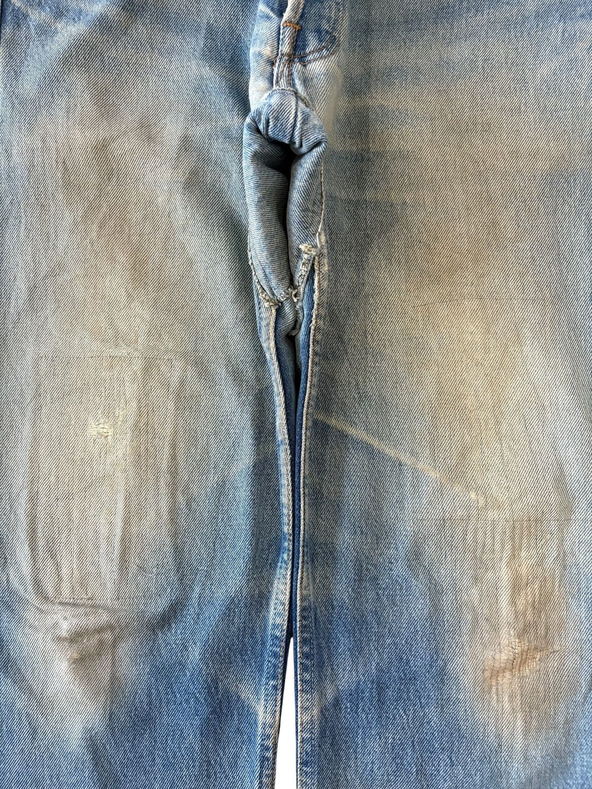 Levi's Vintage 90s Levis 501 Mud Wash Distressed Loose Jeans Size US 32 / EU 48 - 4 Thumbnail