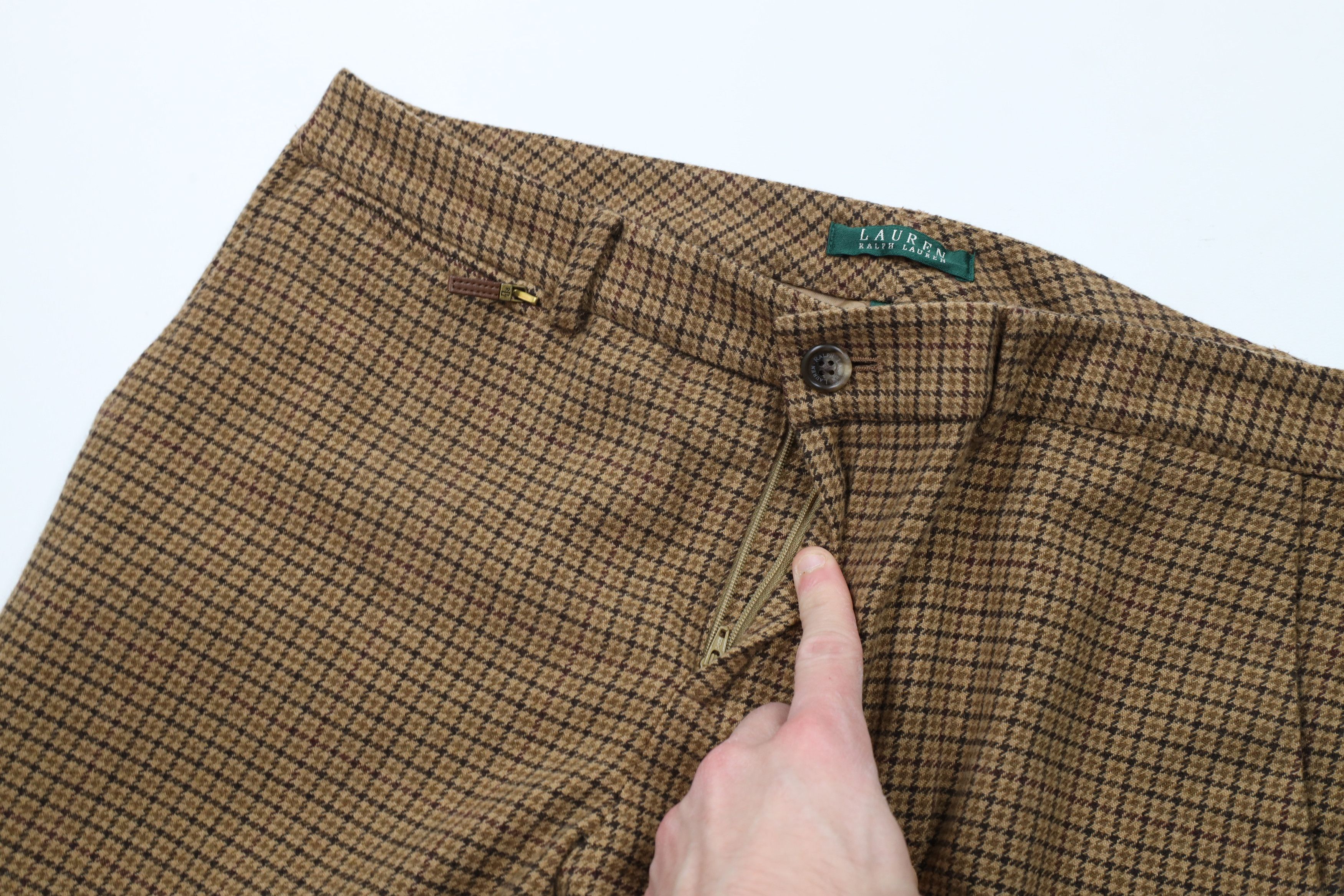 Ralph Lauren × Vintage Vintage 90s Ralph Lauren Houndstooth Checkered Chino Pants Size 32" / US 10 / IT 46 - 5 Thumbnail