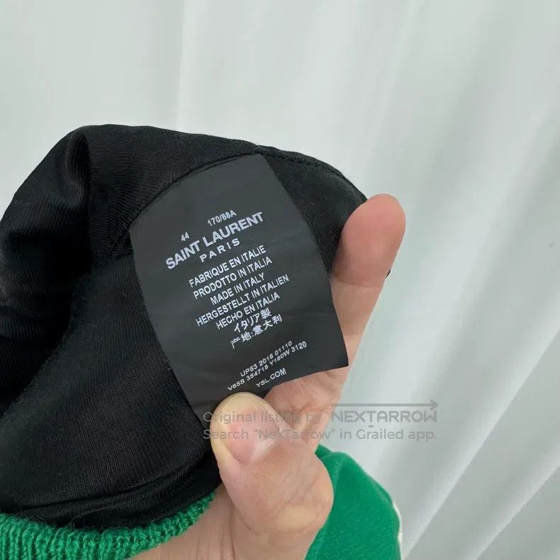 Saint Laurent Paris Saint Laurent Paris Green Wool Baseball Jacket Size US S / EU 44-46 / 1 - 6 Thumbnail