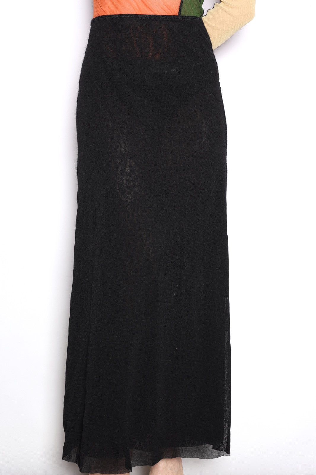 Jean Paul Gaultier Vintage Mesh Maxi Long Skirt Black