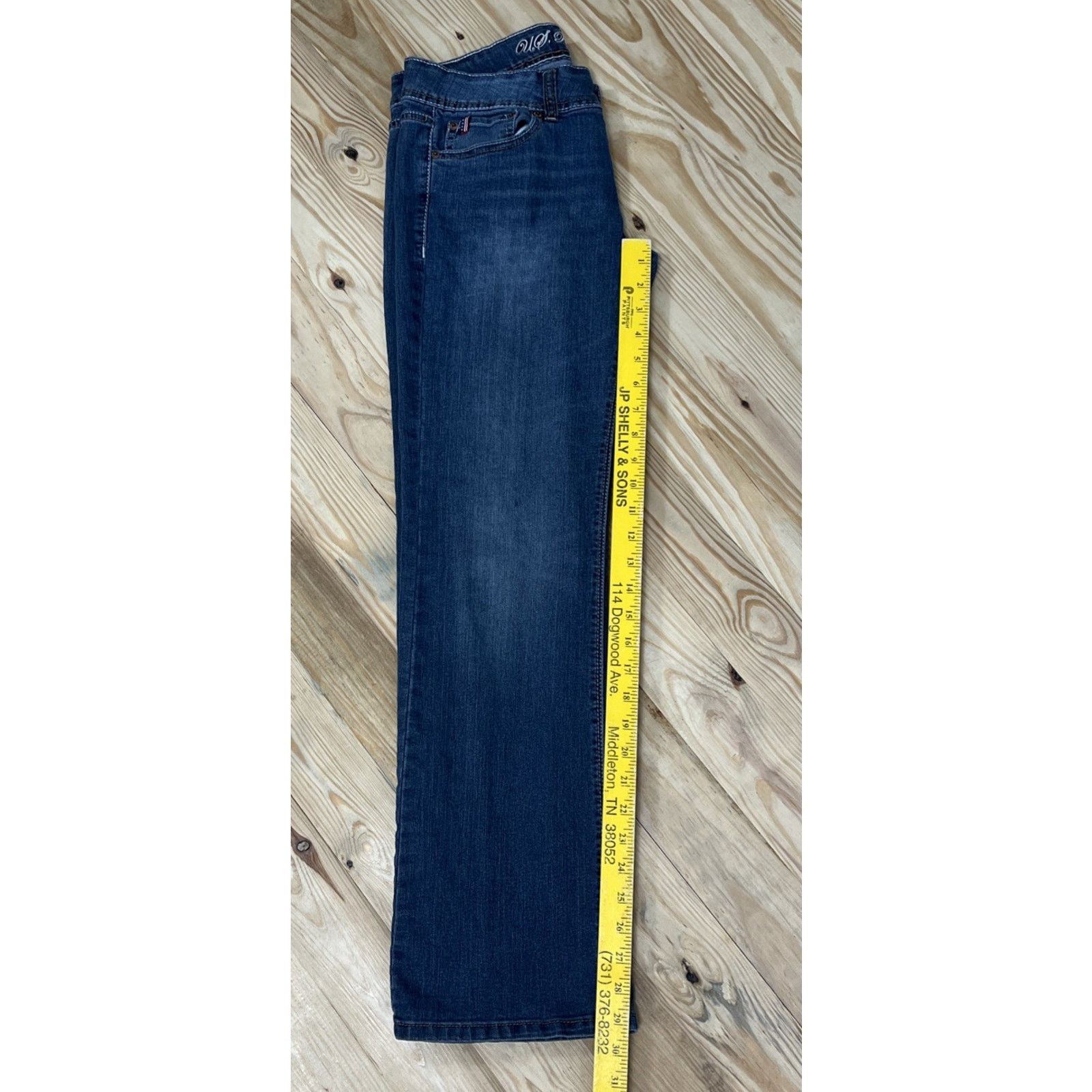 U.S. Polo Assn. US Polo Assn. Cassidy Boot Cut 7/8 Medium Wash Jeans Size 30" / US 8 / IT 44 - 6 Thumbnail