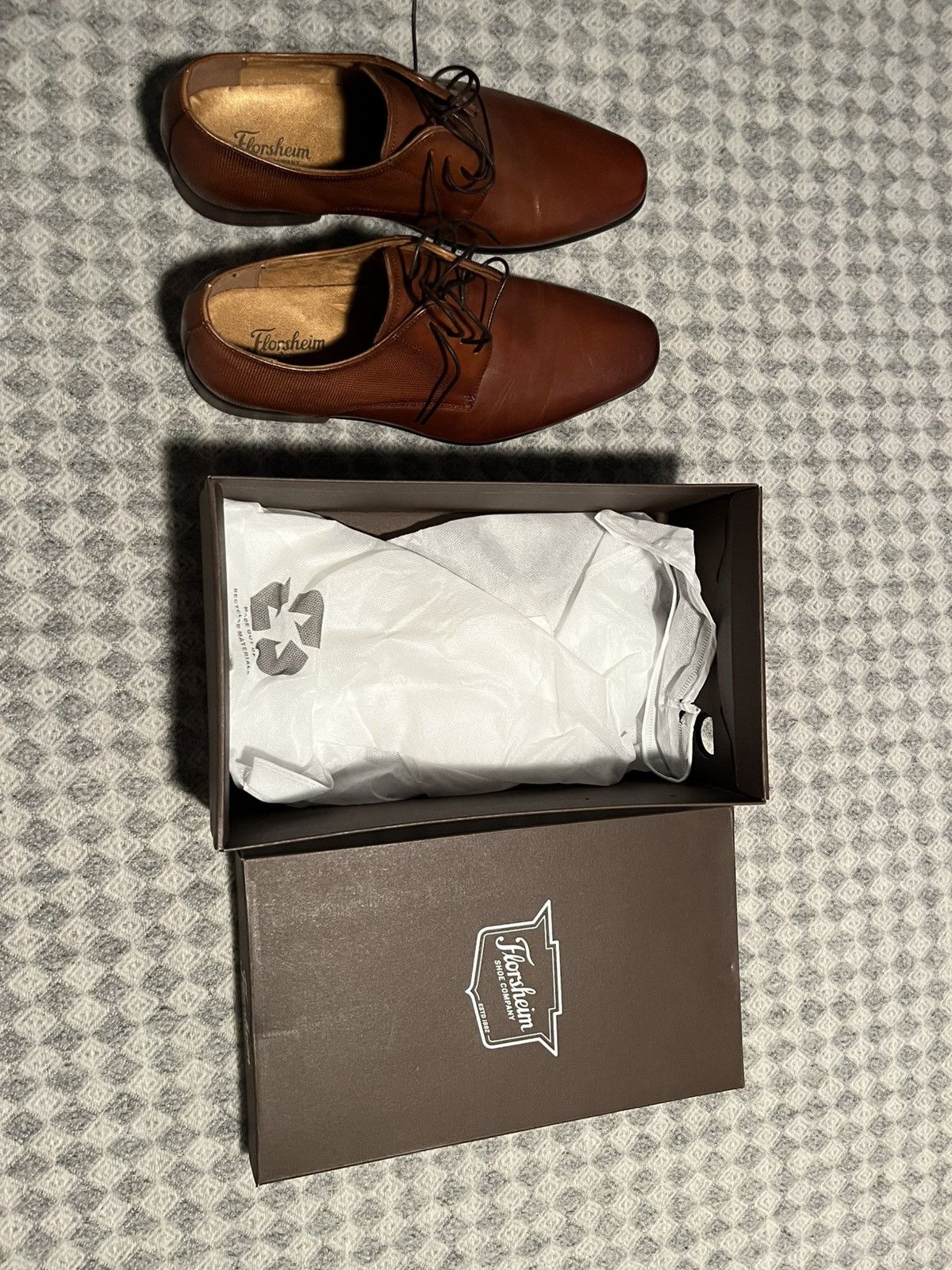 Florsheim Florsheim Brown Leather Lace Up Shoes Size 9 Size US 9 / EU 42 - 4 Thumbnail