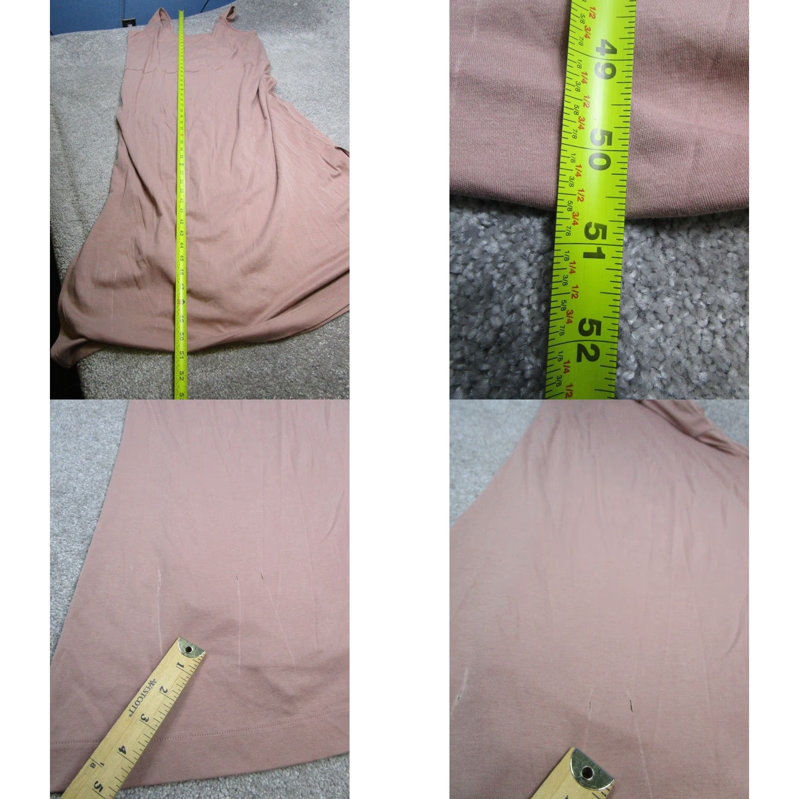 Vince Vince Dress Womens XL Pink Pima Cotton Midi Square Neck Sleeveless A-Line Casual Shift Shirt Dress Size XL / US 12-14 / IT 48-50 - 8 Thumbnail