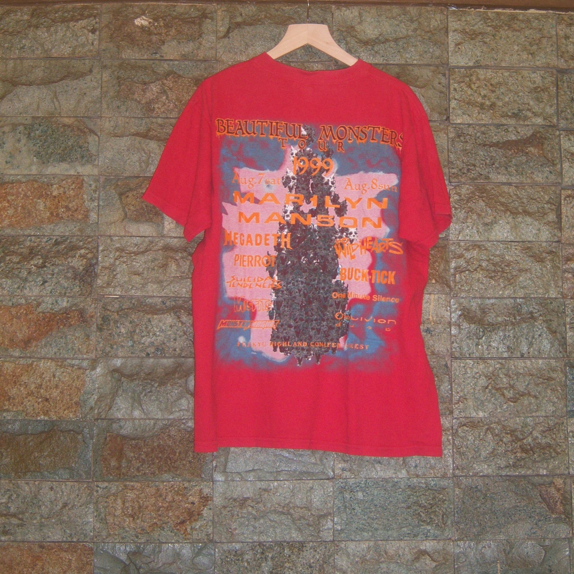 Band Tees × Vintage 1999 Beautiful Monster Marilyn Manson Megadeth Vintage Size US M / EU 48-50 / 2 - 6 Thumbnail