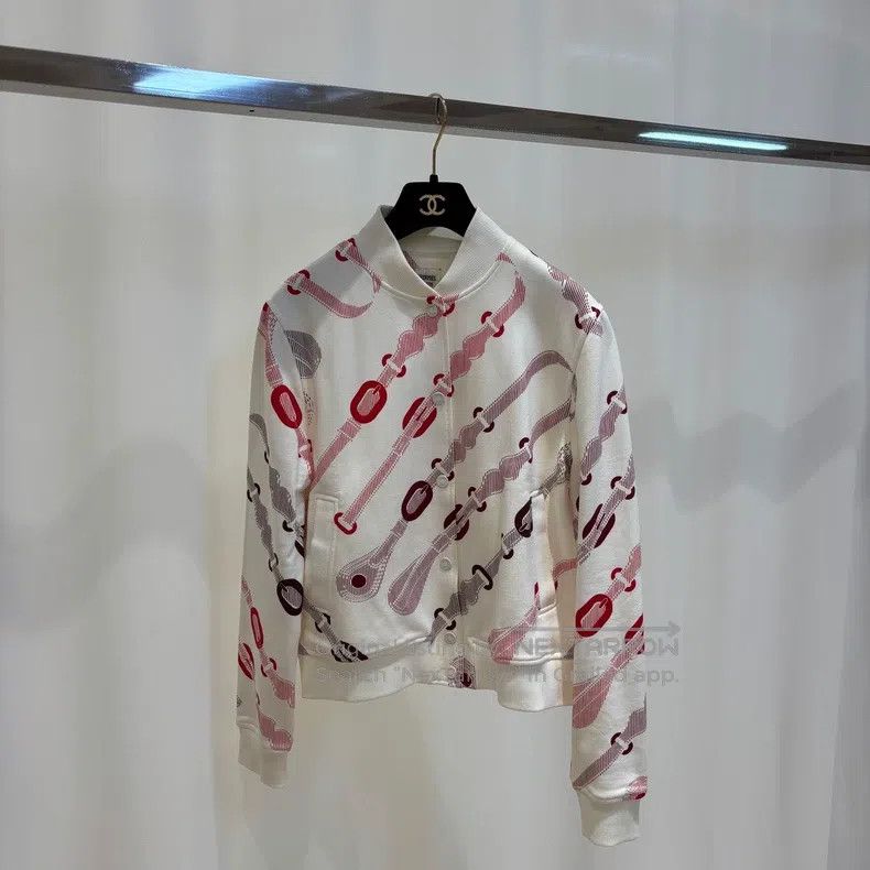 Hermes Hermes Cotton printed single-breasted fit baseball jacket Size XS / US 0-2 / IT 36-38 - 3 Thumbnail