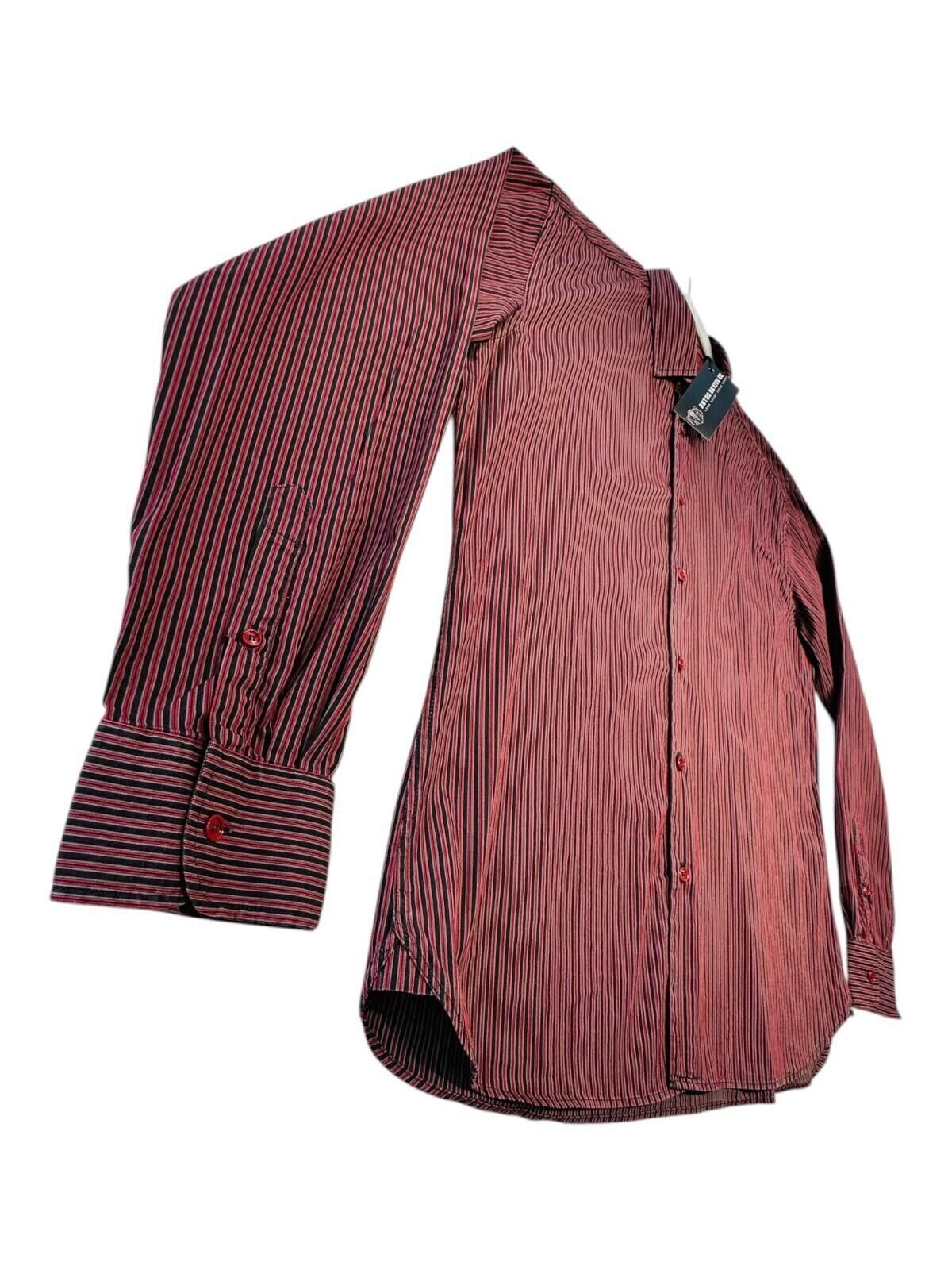 Ted Baker Ted Baker 6 Shirt Men's UK Size 2XL Red Black Stripe Size 48R - 4 Thumbnail