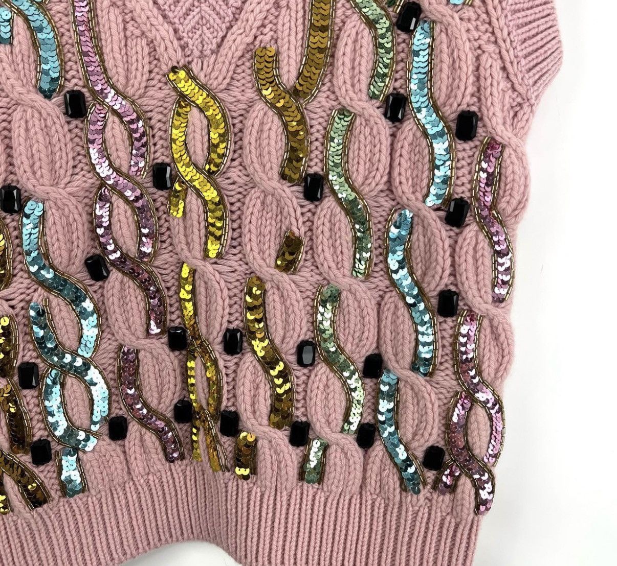 Gucci Gucci/Embroidered Sequin Knit Vest K12 Size S / US 4 / IT 40 - 5 Thumbnail