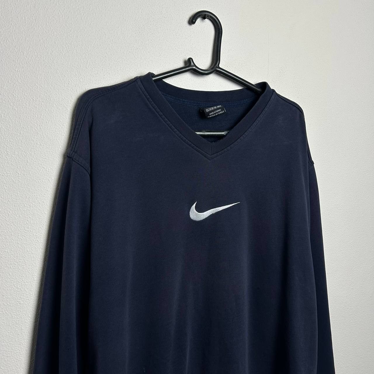 Nike Vintage Nike Big swoosh 90s streetwear distressed sweatshirt Size US M / EU 48-50 / 2 - 2 Thumbnail