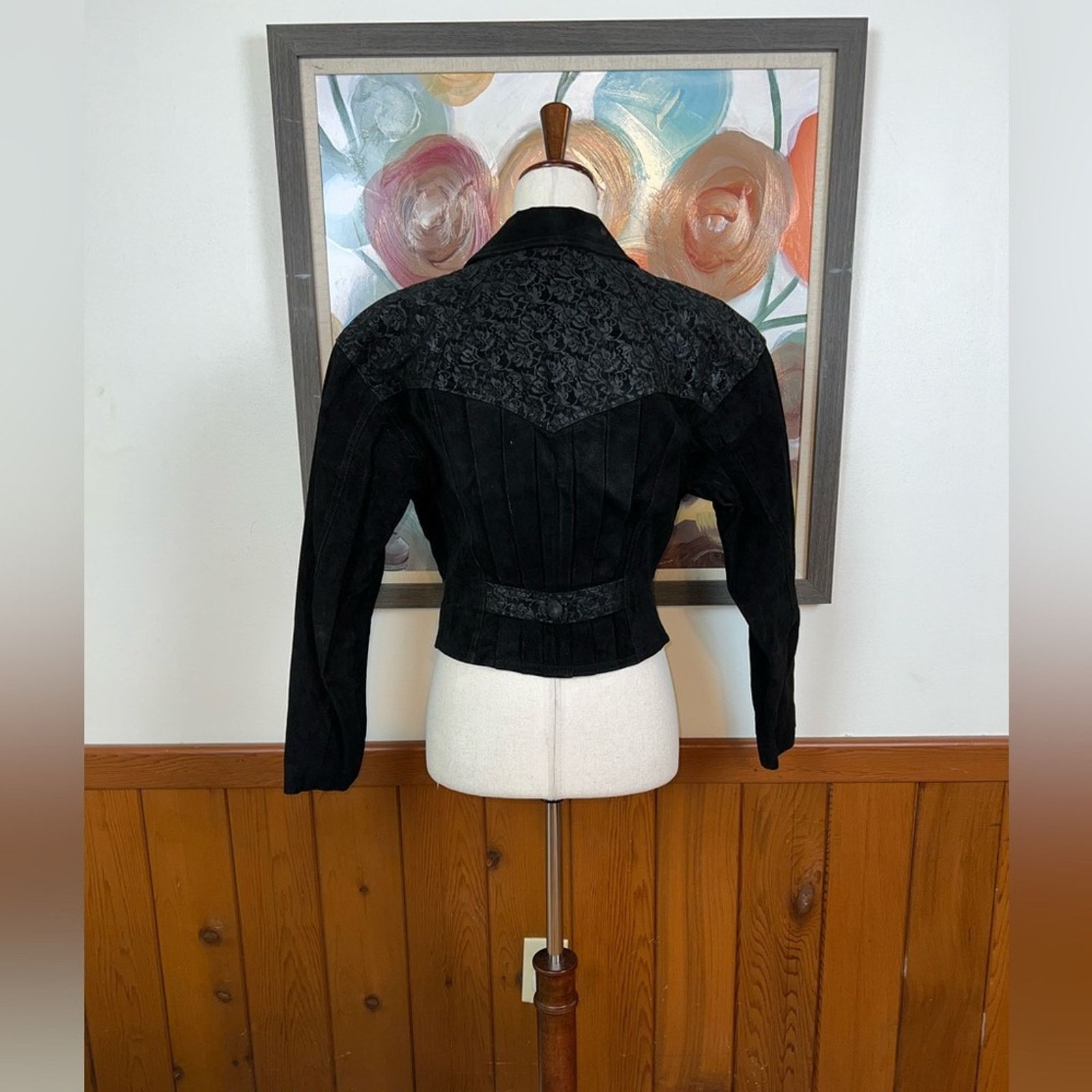 Wilsons Leather Super Cool Vintage 90s Wilson’s Suede Cropped Blazer Jacket! Size S / US 4 / IT 40 - 4 Thumbnail