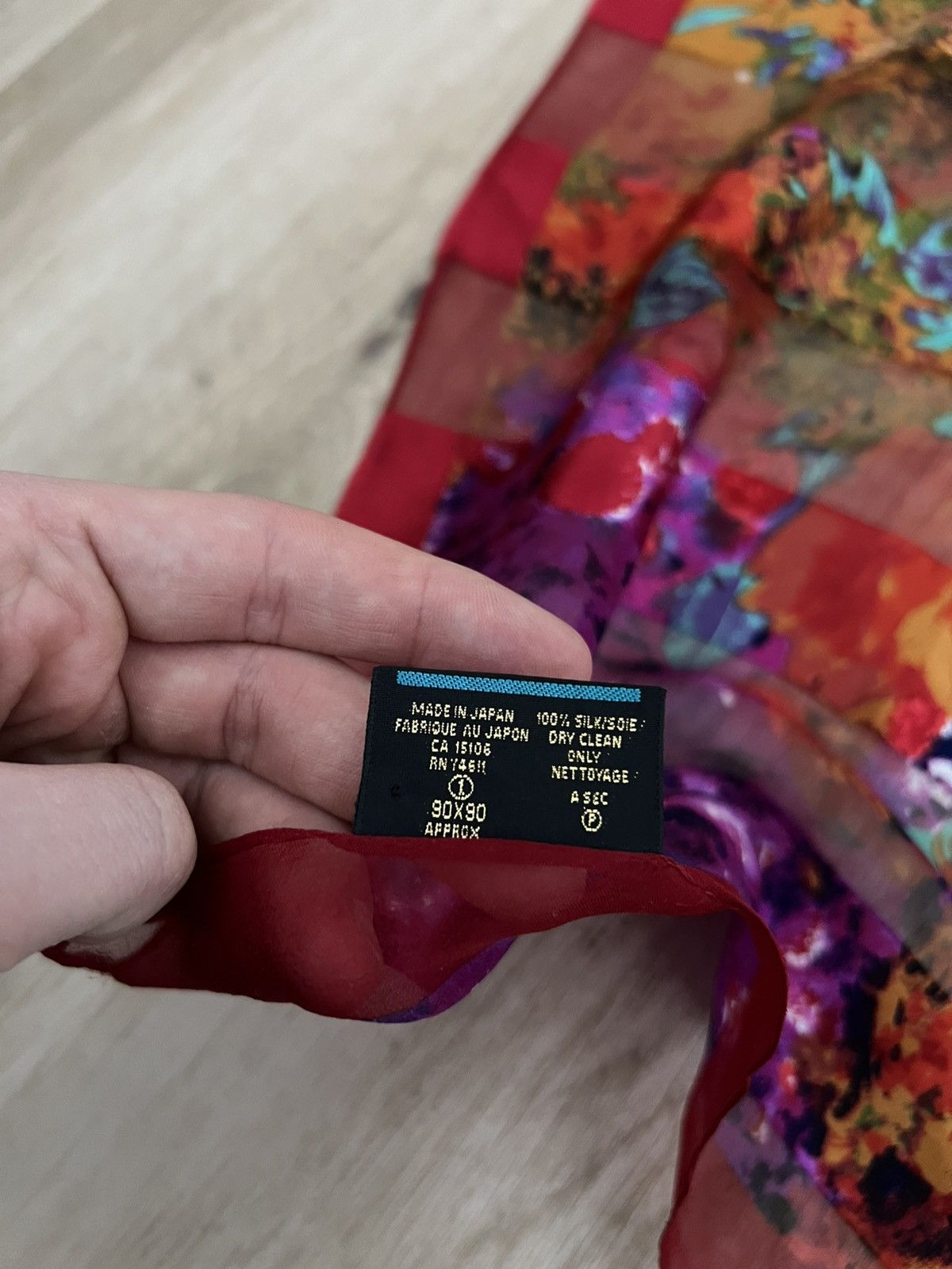 Vintage Beautifil 100% silk made in japan scarf Size ONE SIZE - 4 Thumbnail