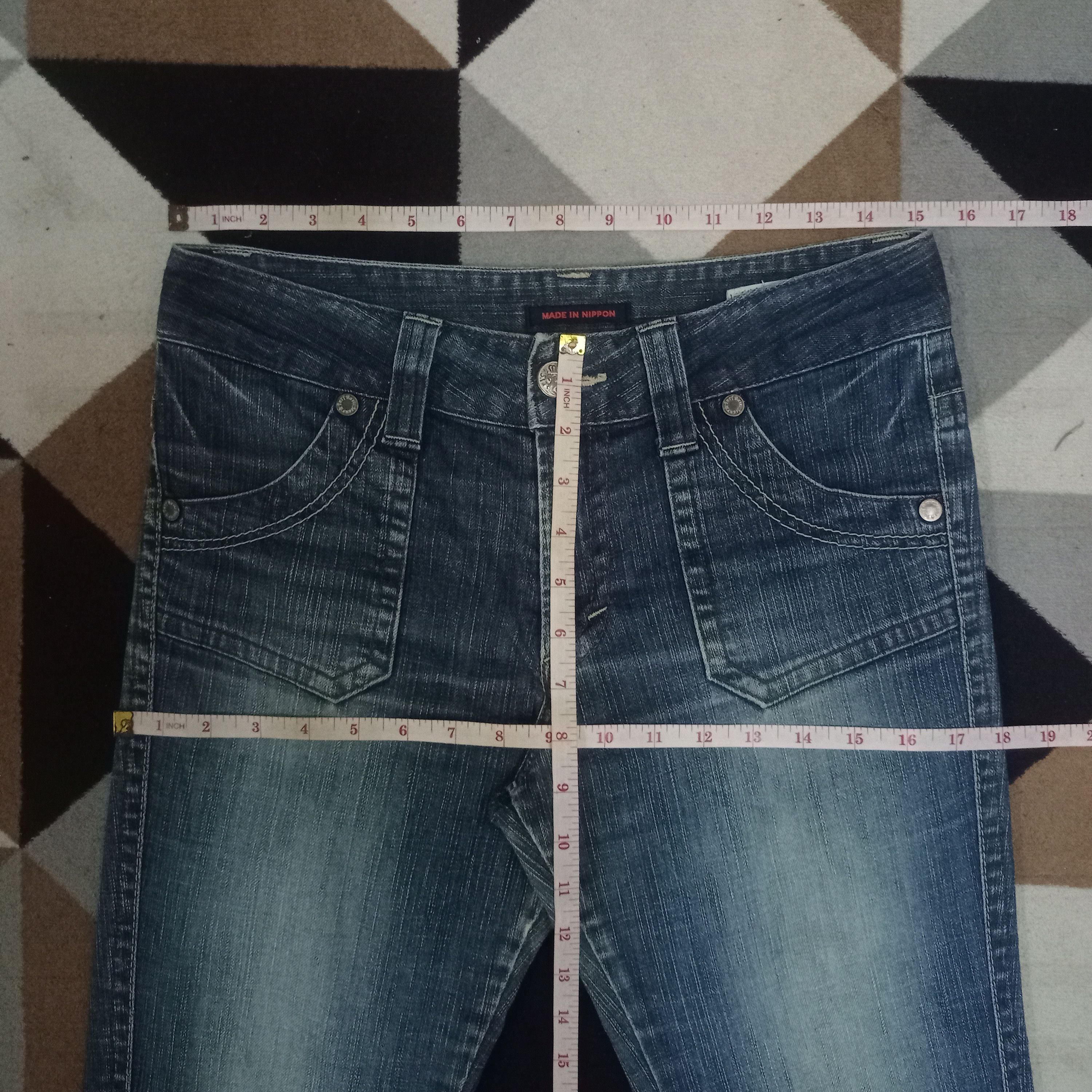 Japanese Brand Vintage Japanese Blue Way Fatigue Style Flare Jeans 30x29 Size US 30 / EU 46 - 9 Thumbnail
