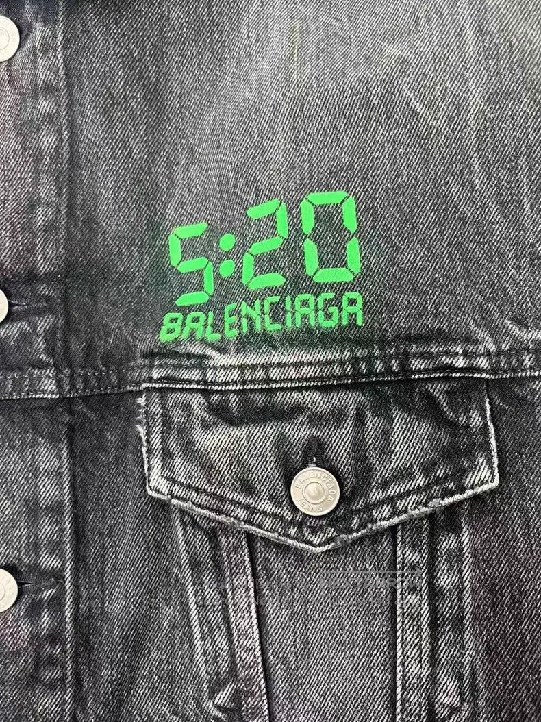 Balenciaga Balenciaga Solid Color Washed Number Print Denim Jacket Size US M / EU 48-50 / 2 - 3 Thumbnail