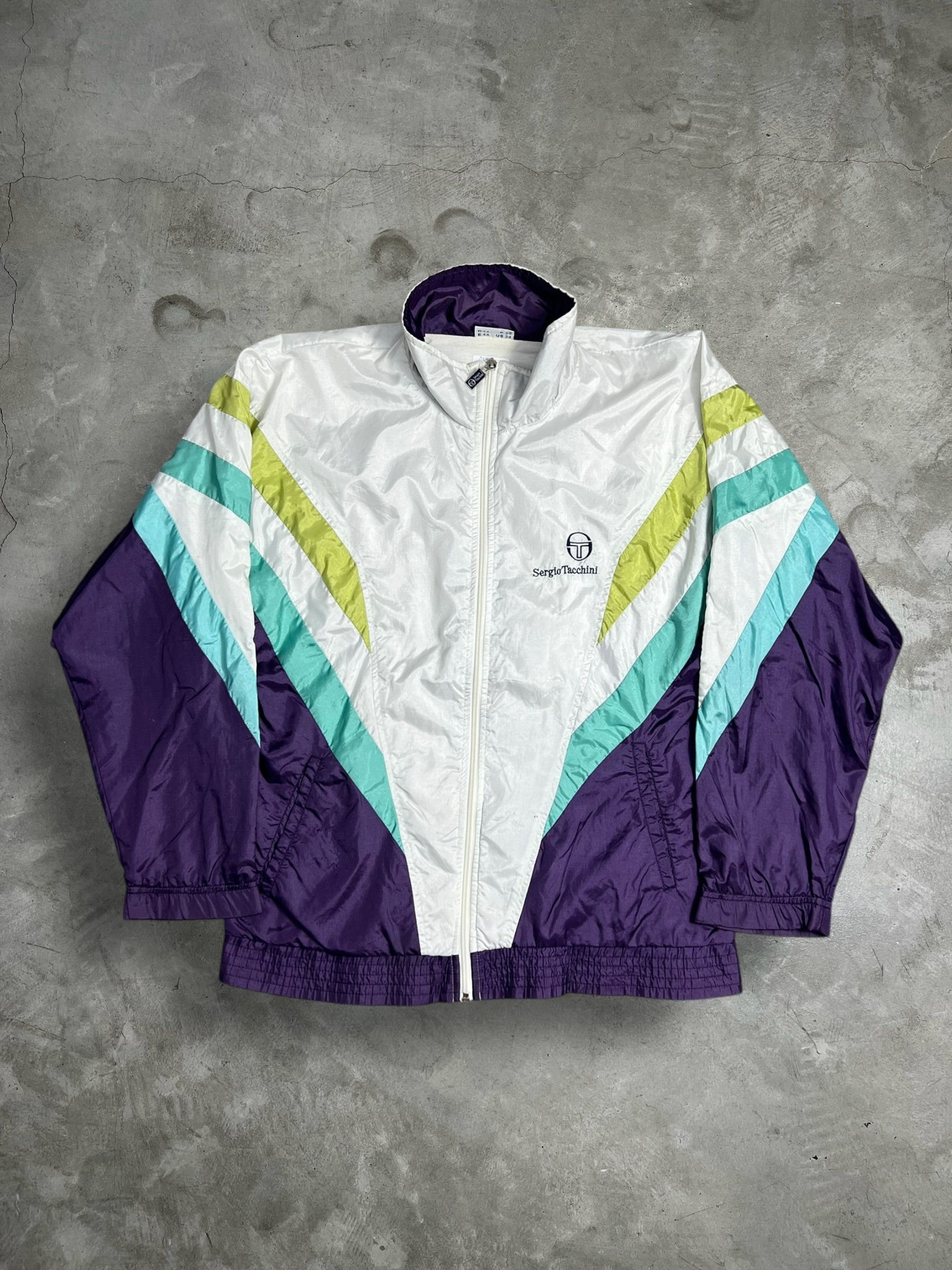 Sergio Tacchini Vintage 80s Sergio Tacchini Windbreaker Jacket (44) JK596 Size US S / EU 44-46 / 1 - 1 Thumbnail