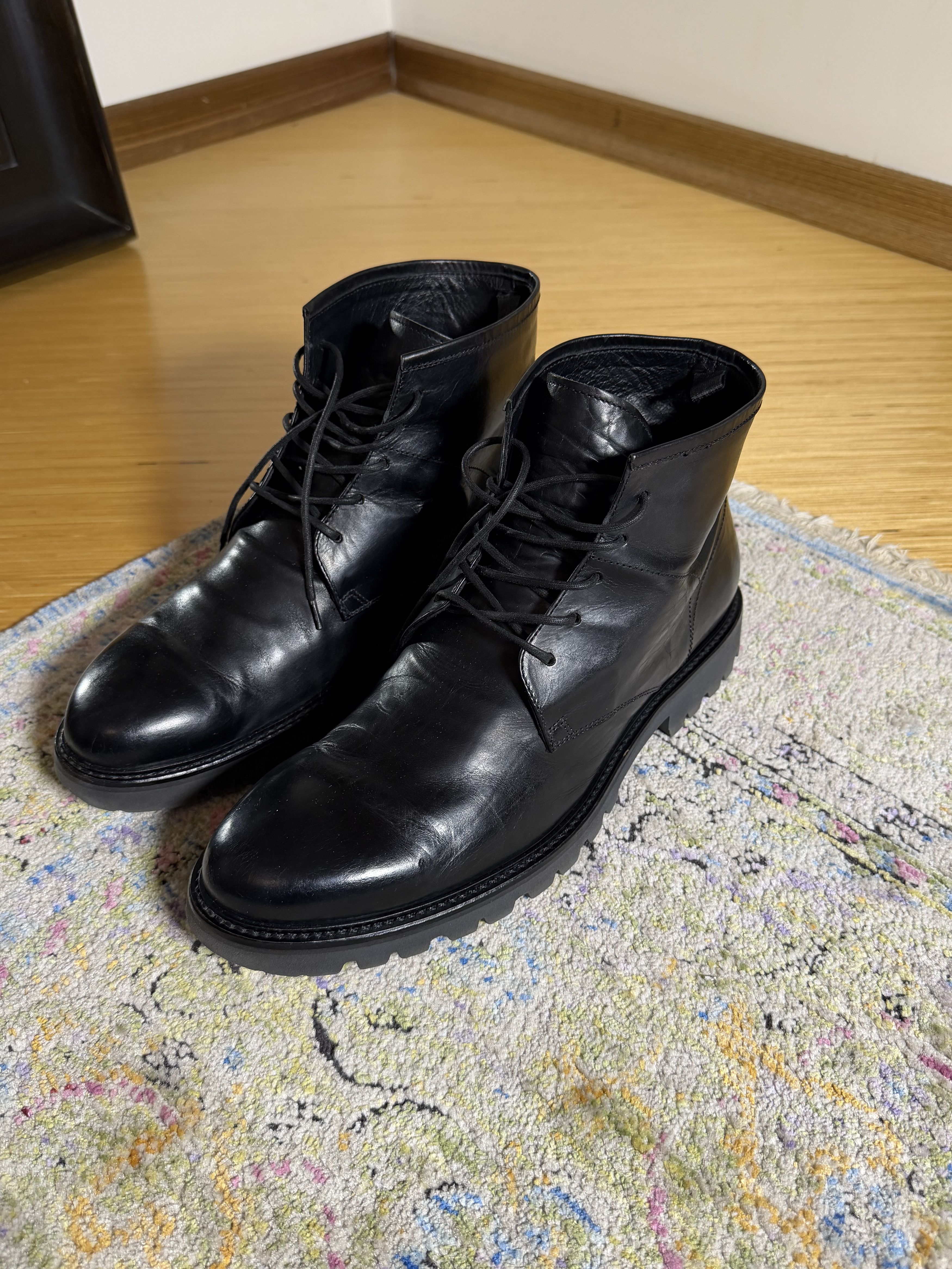 Bruno Bordese Bruno Bordese Bic Black Leather Combat Boot Size US 10 / EU 43 - 3 Thumbnail