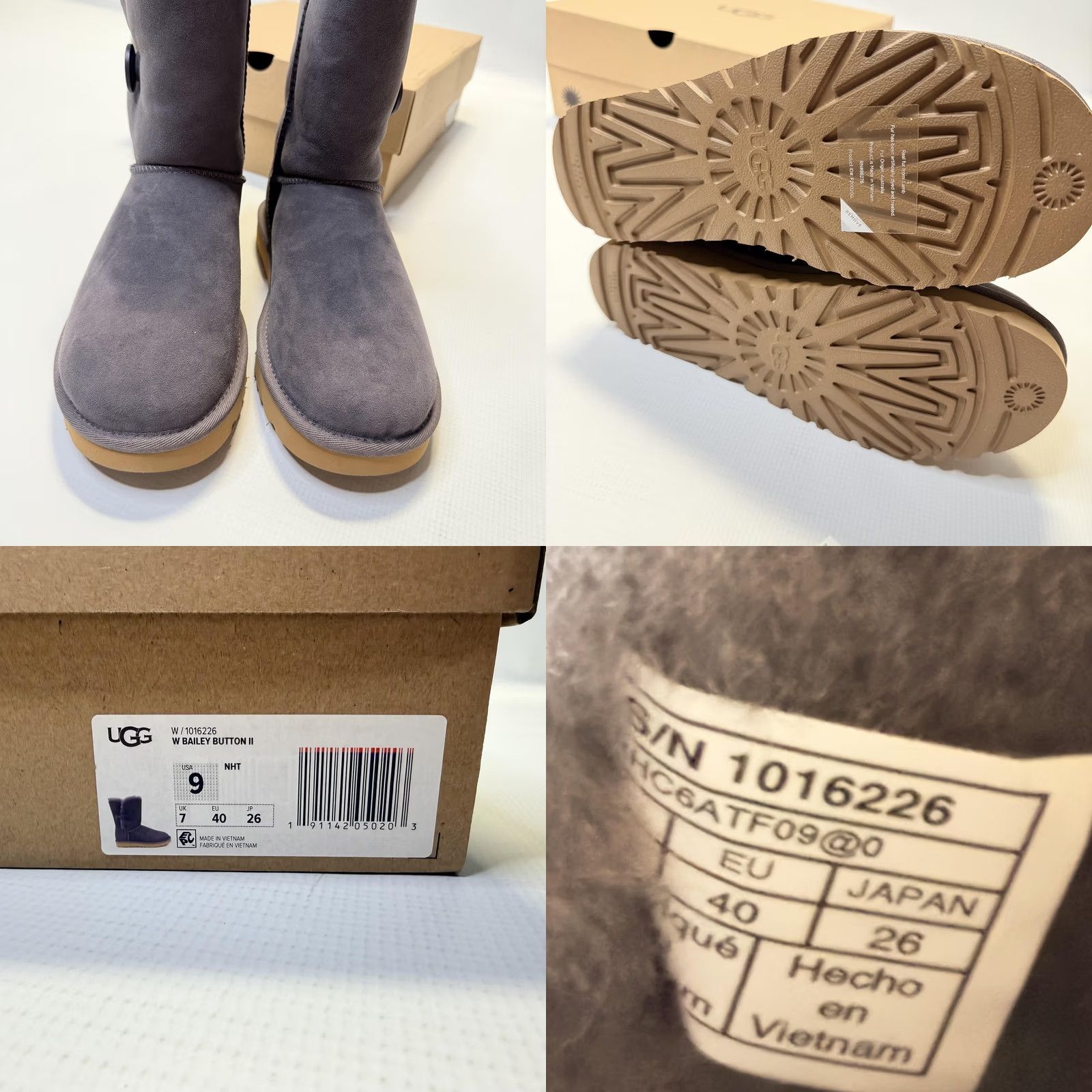 Ugg UGG Bailey Button II Boots Womens Gray Size 9 Suede Shearling Mid Calf Size US 9 / IT 39 - 8 Thumbnail