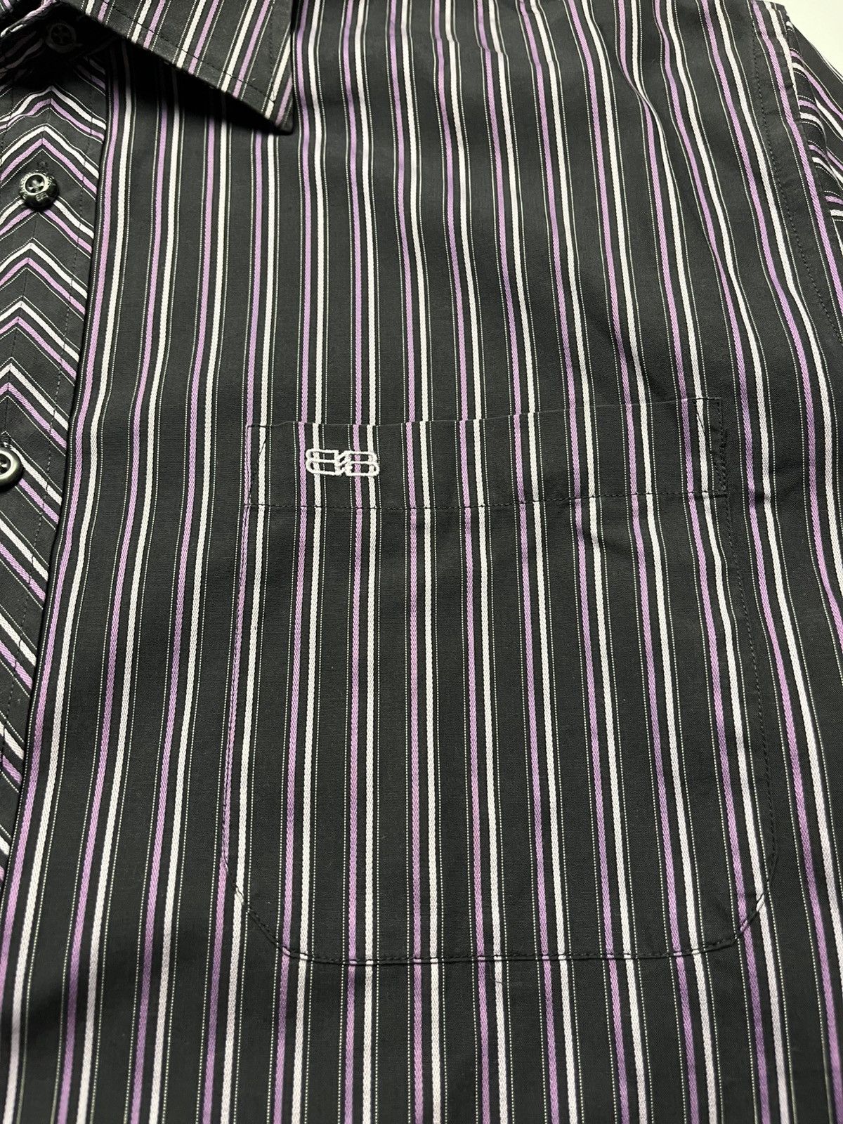 Balenciaga Vintage Balenciaga Long Sleeve Striped Shirt Size US L / EU 52-54 / 3 - 5 Thumbnail