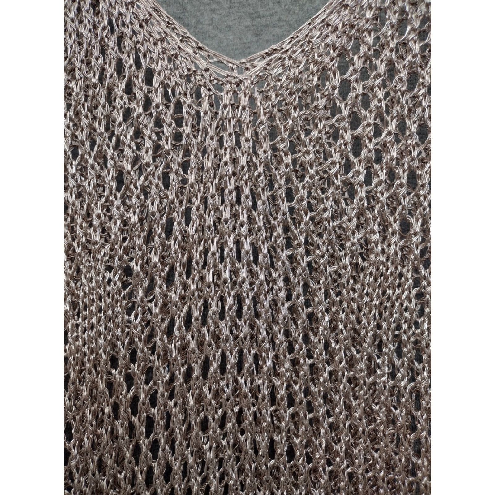 Pinko Codigo Crochet Long Knit Dress L Pink V-Neck Sleeveless Bodycon Womens Size L / US 10 / IT 46 - 3 Thumbnail