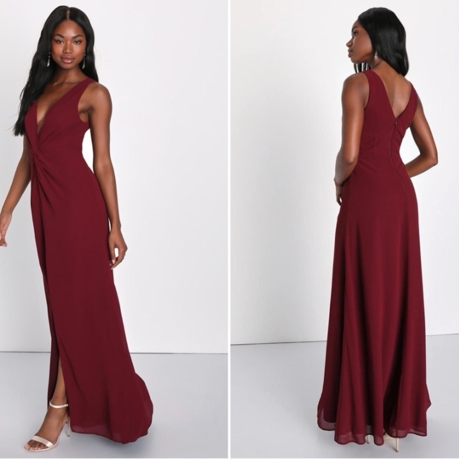 Lulus LULU's Elegant Wedding Special Event Sexy Flowy Maxi Gown Size S / US 4 / IT 40 - 3 Thumbnail