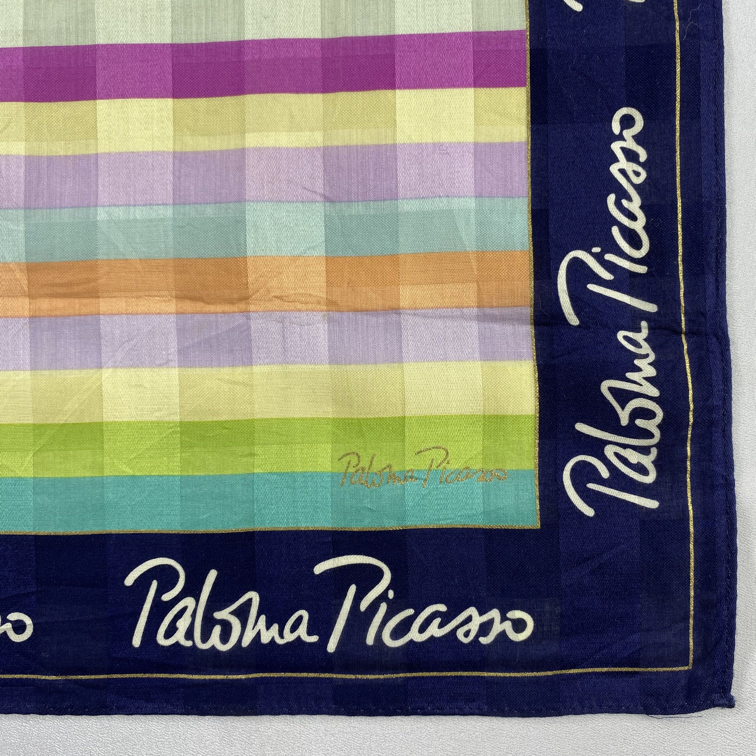 Paloma Picasso × Vintage Paloma Picasso Handkerchief / Neckerchief / Bandana-P797 Size ONE SIZE - 3 Thumbnail