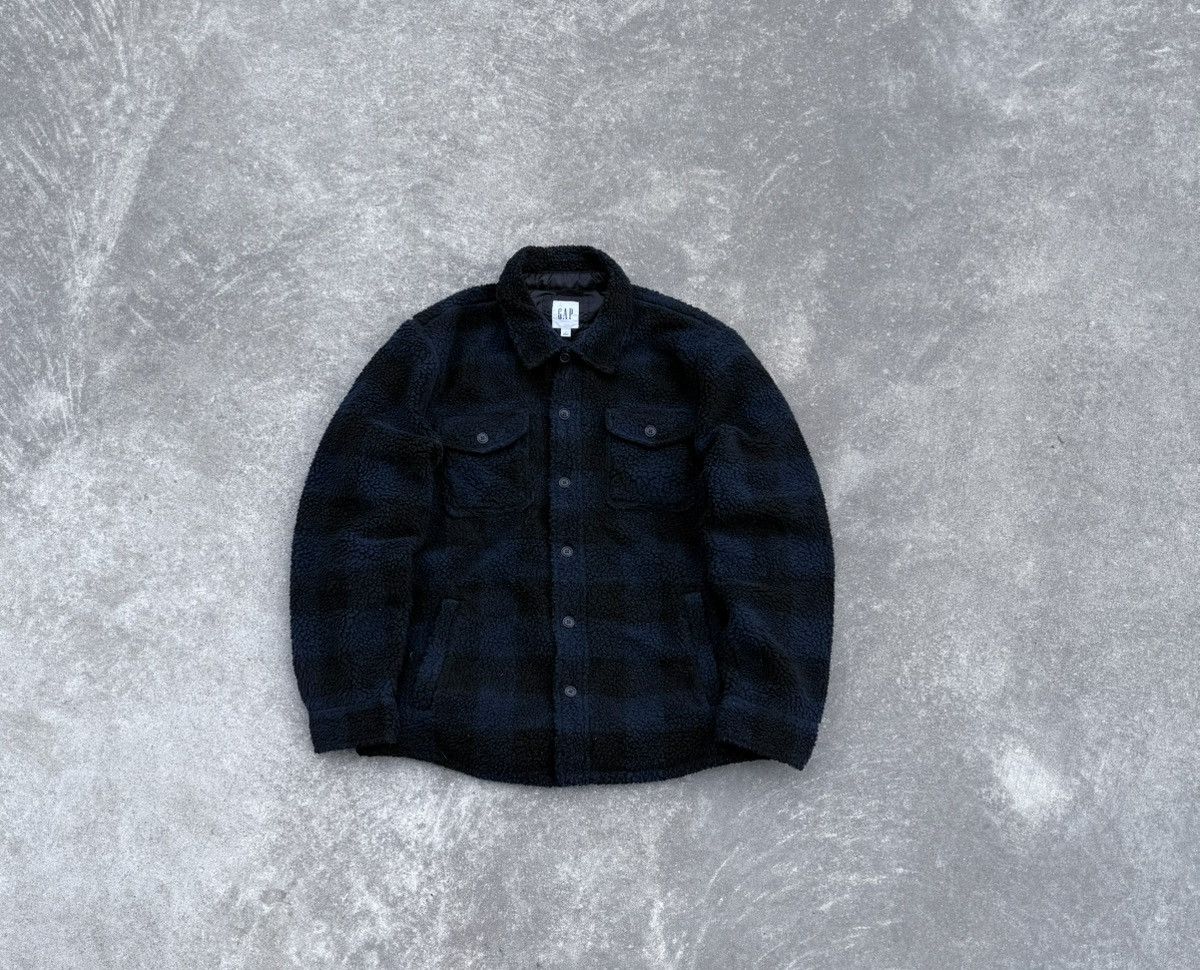 Gap × Vintage Vintage GAP luxury streetwear rare track fleece jacket Size US XL / EU 56 / 4 - 6 Thumbnail
