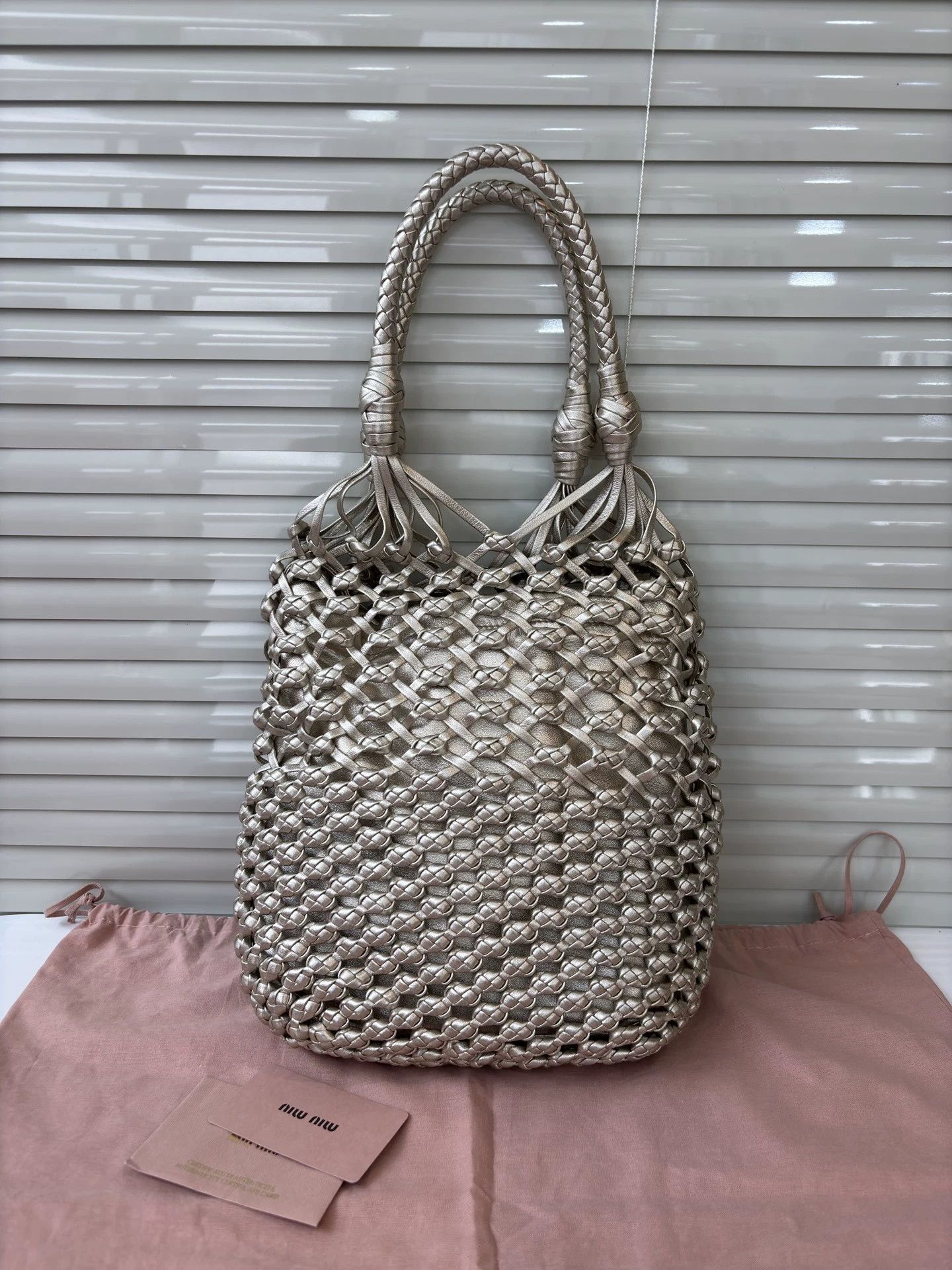 Miu Miu MIU MIU Pyrite Fringe Suede Leather Tote 27x25x7 Size ONE SIZE - 2 Thumbnail