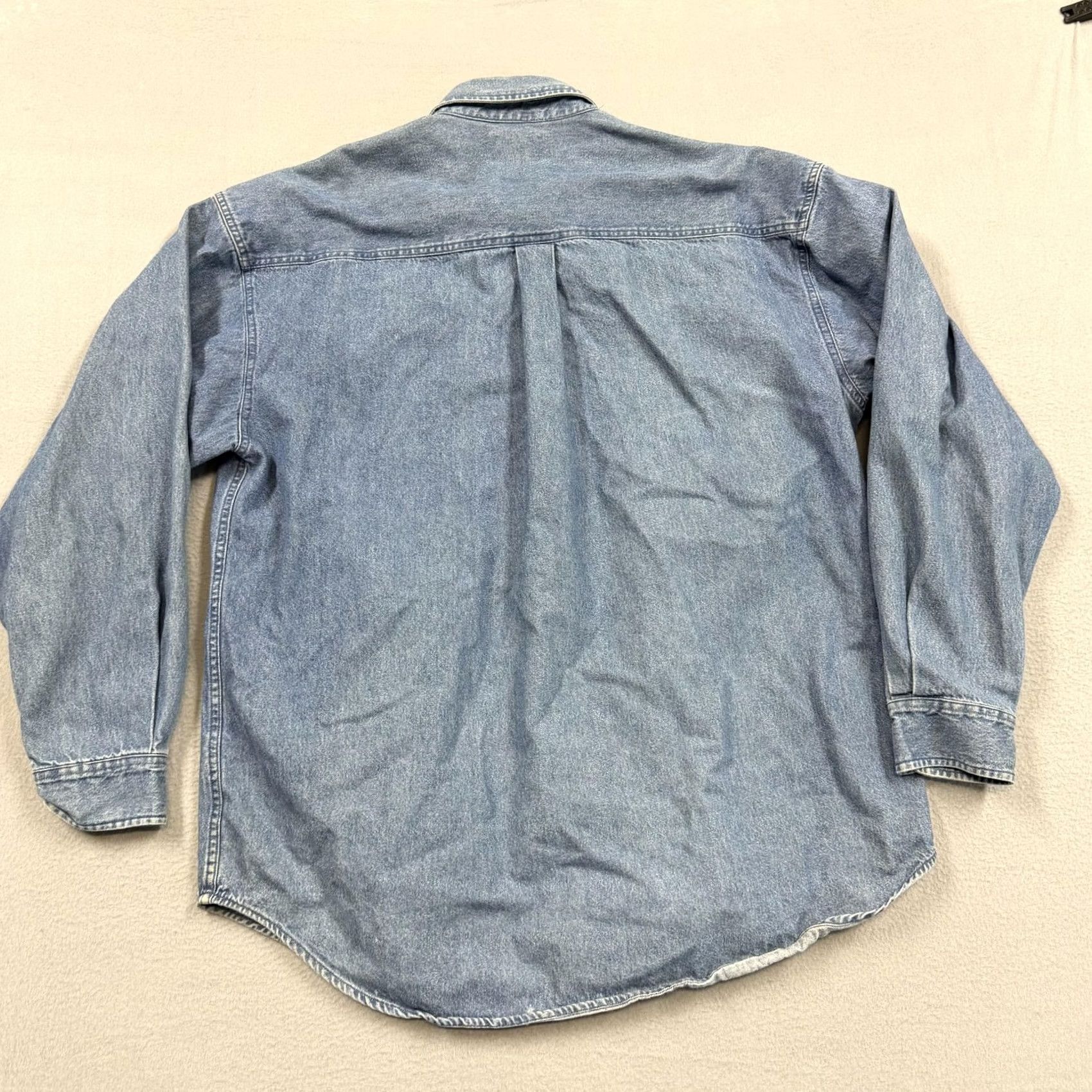 Vintage VINTAGE Duck Head Shirt Mens XL Blue Denim Long Sleeve Button Up Embroidered Size US XL / EU 56 / 4 - 4 Thumbnail
