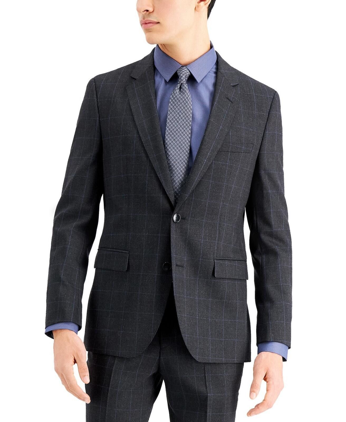 Hugo Boss HUGO Hugo Boss Wool Blend Classic Plaid Short Suit Jacket Size 40S - 1 Thumbnail