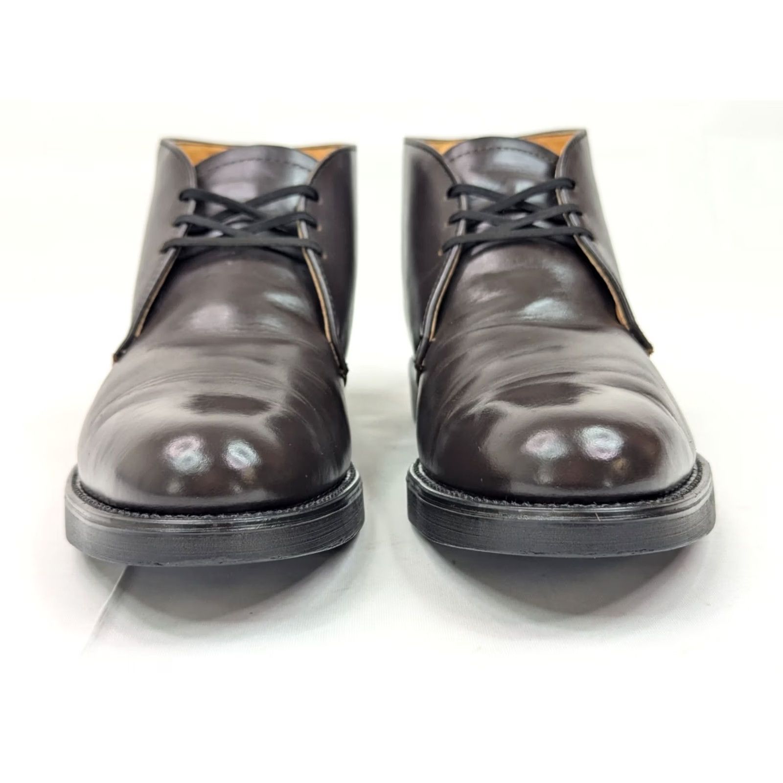 Mason's Mason Chippewa Falls Leather Chukka Boot Men 9D Burgundy Leather Cush n Crepe Autumn Fall Casual Workwear USA Theme 1960s Vintage Mens Boots Size US 9 / EU 42 - 5 Thumbnail